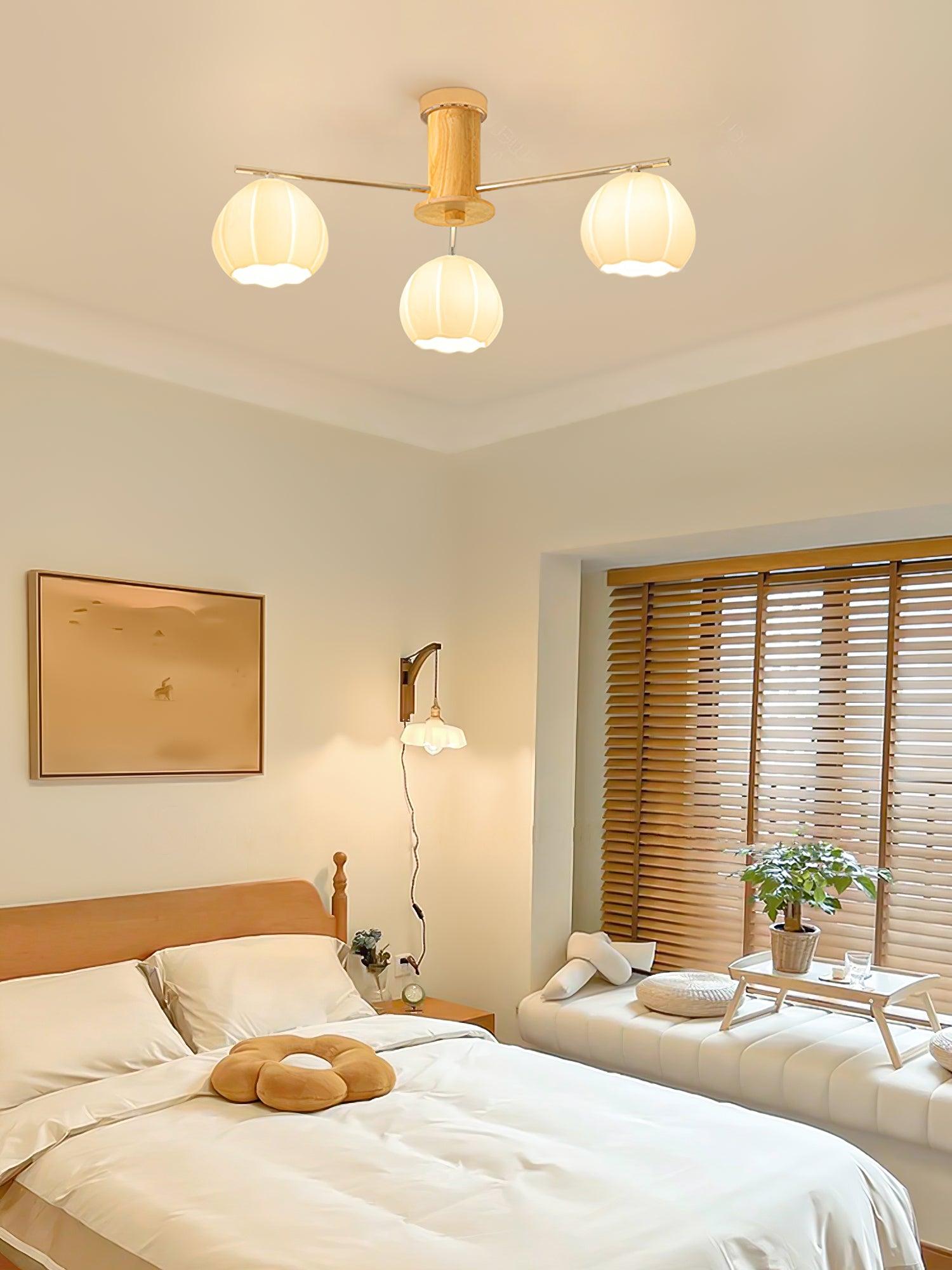 Ezoror Nordic Art Flower Buds Glass Ceiling Lamp - Letslighting