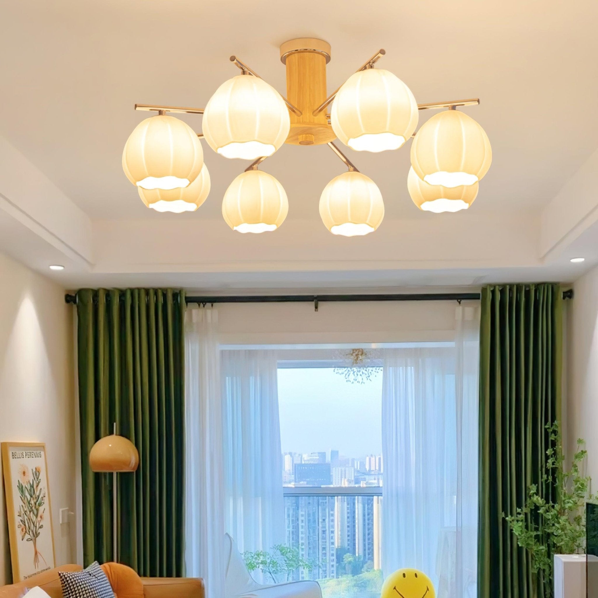 Ezoror Nordic Art Flower Buds Glass Ceiling Lamp - Letslighting