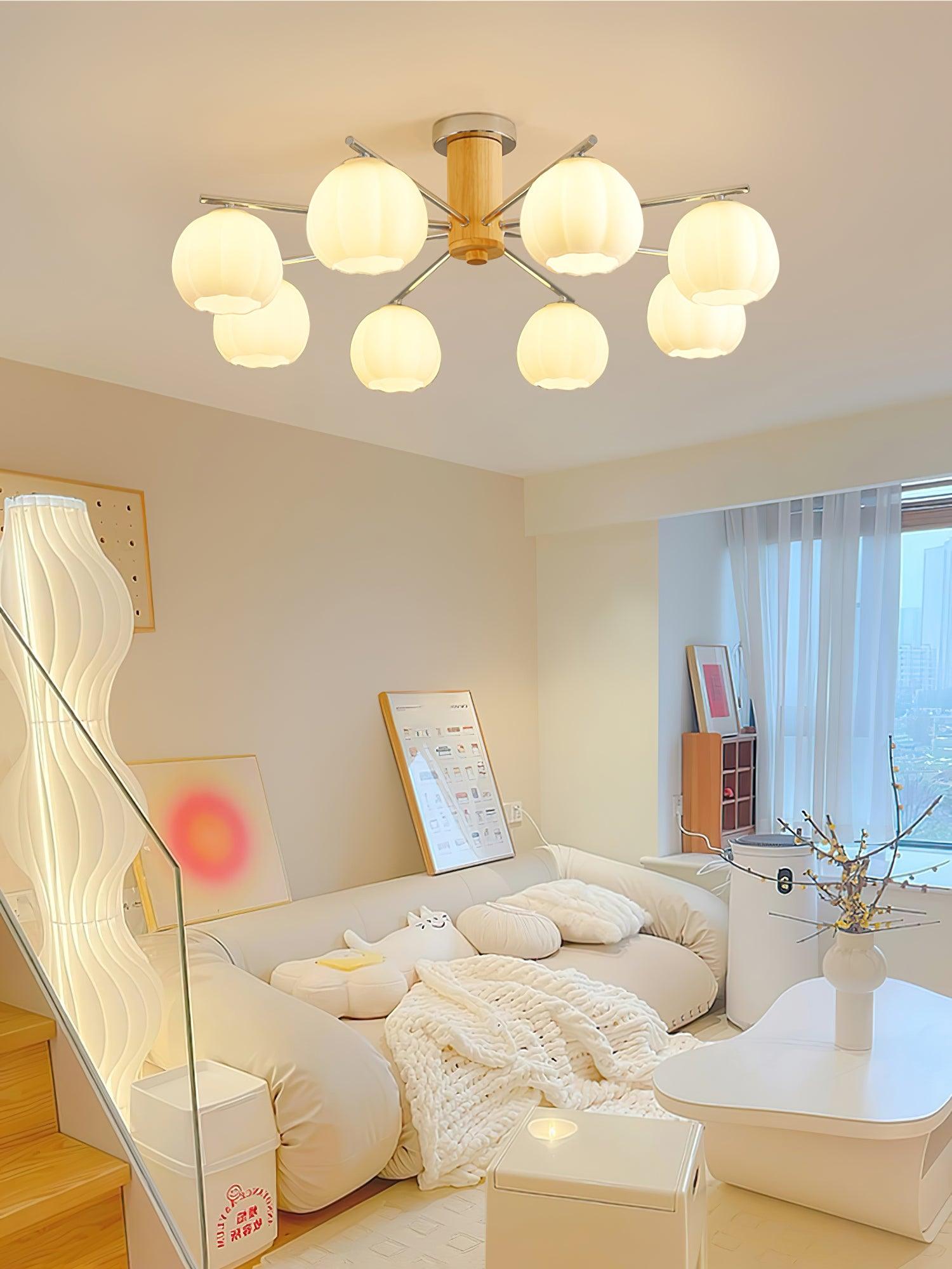 Ezoror Nordic Art Flower Buds Glass Ceiling Lamp - Letslighting