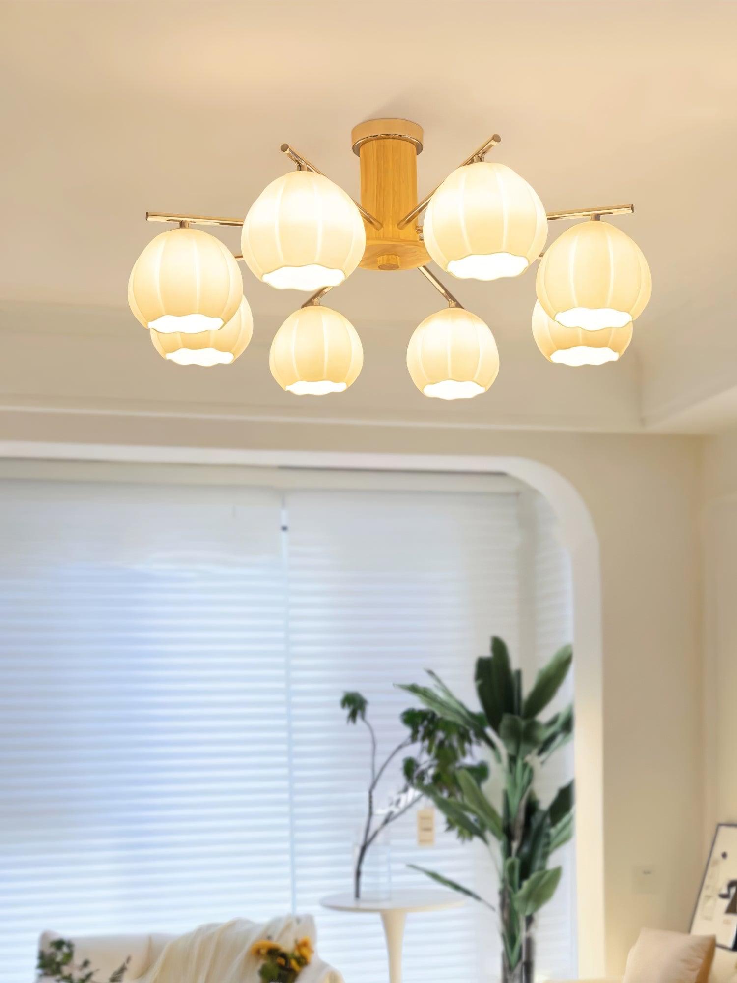 Ezoror Nordic Art Flower Buds Glass Ceiling Lamp - Letslighting