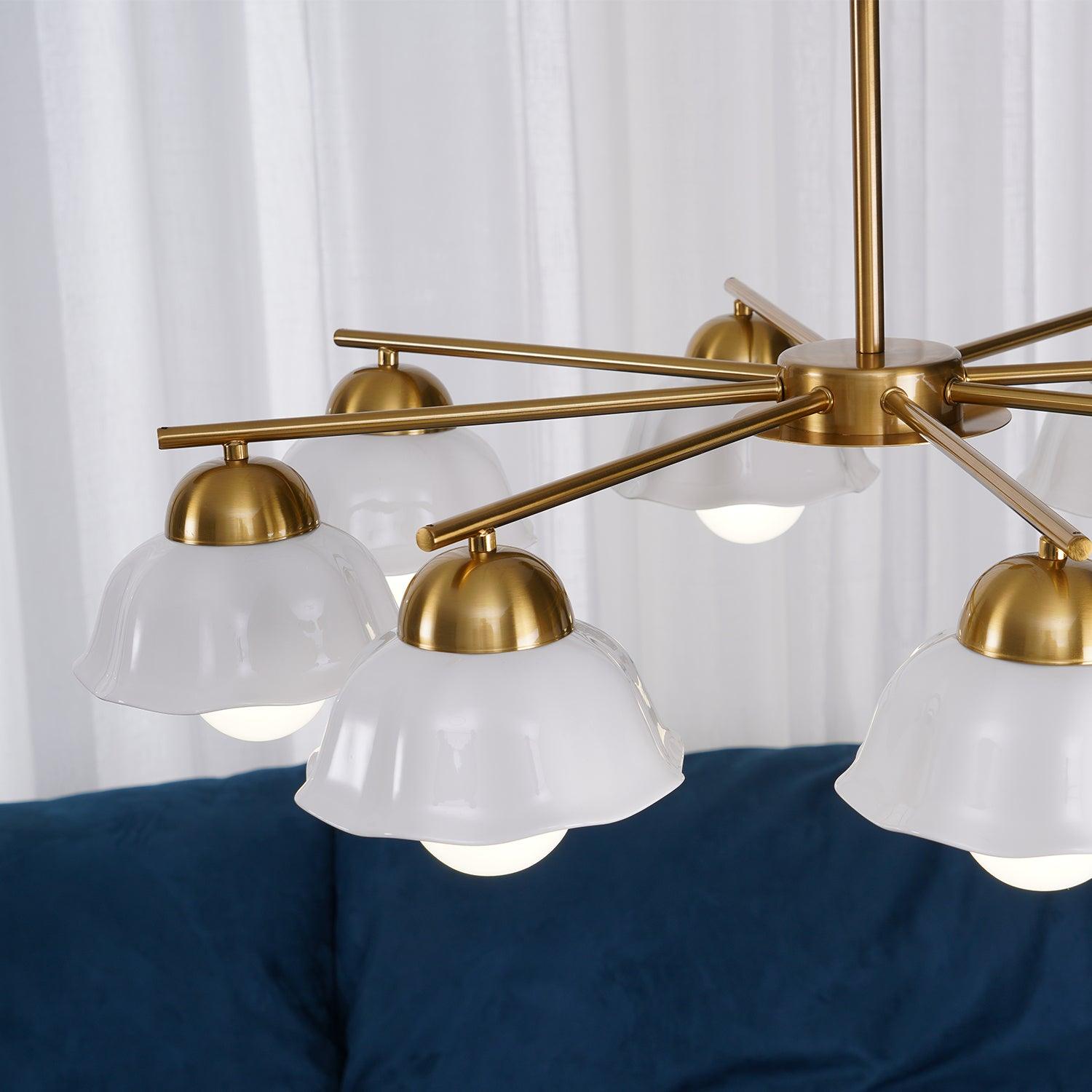 Zasila Nordic Art Flower Shade Ceramics Chandelier - Letslighting