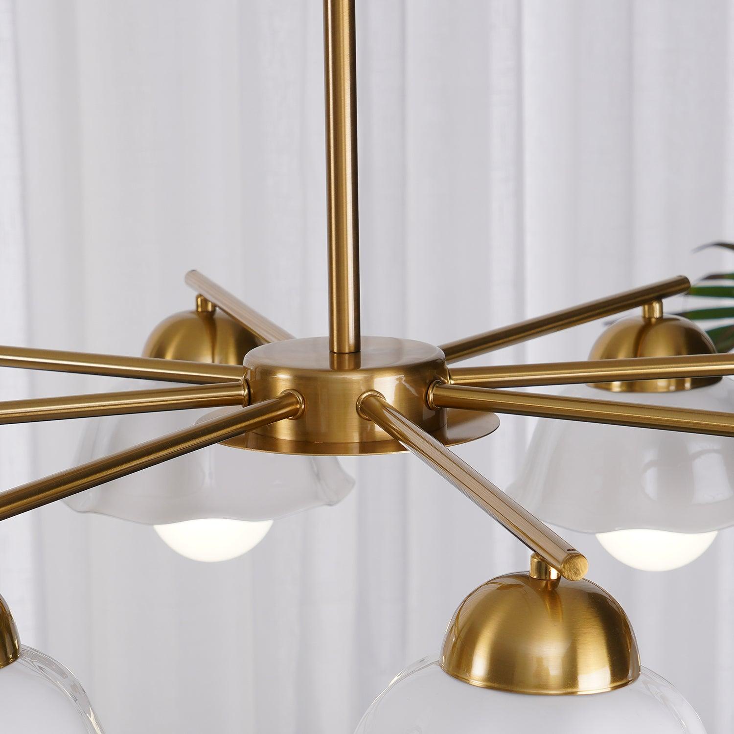Zasila Nordic Art Flower Shade Ceramics Chandelier - Letslighting