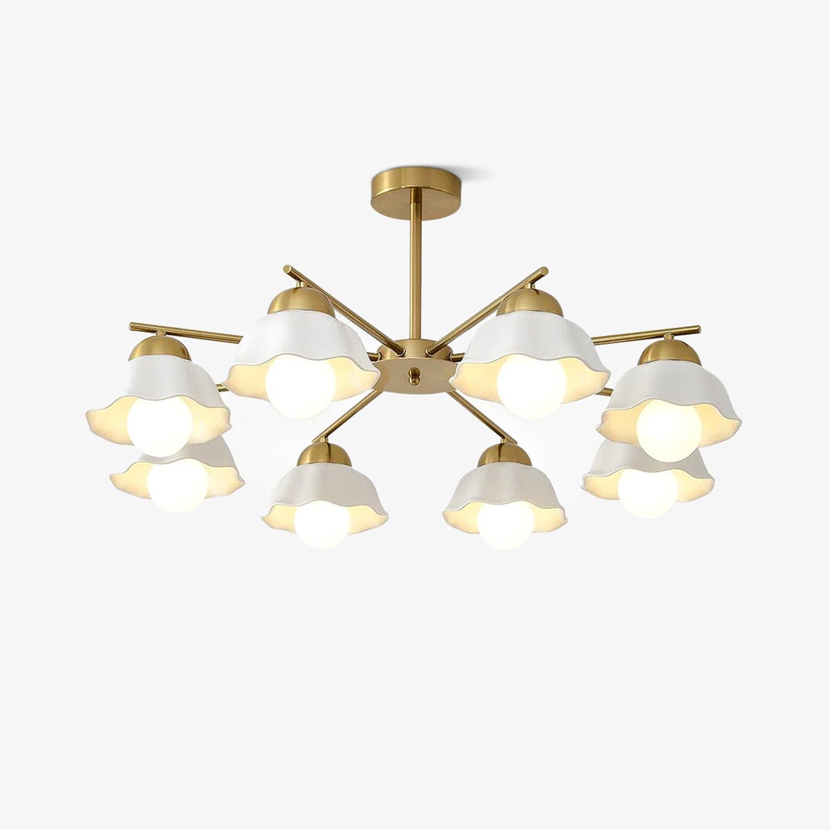Zasila Nordic Art Flower Shade Ceramics Chandelier - Letslighting