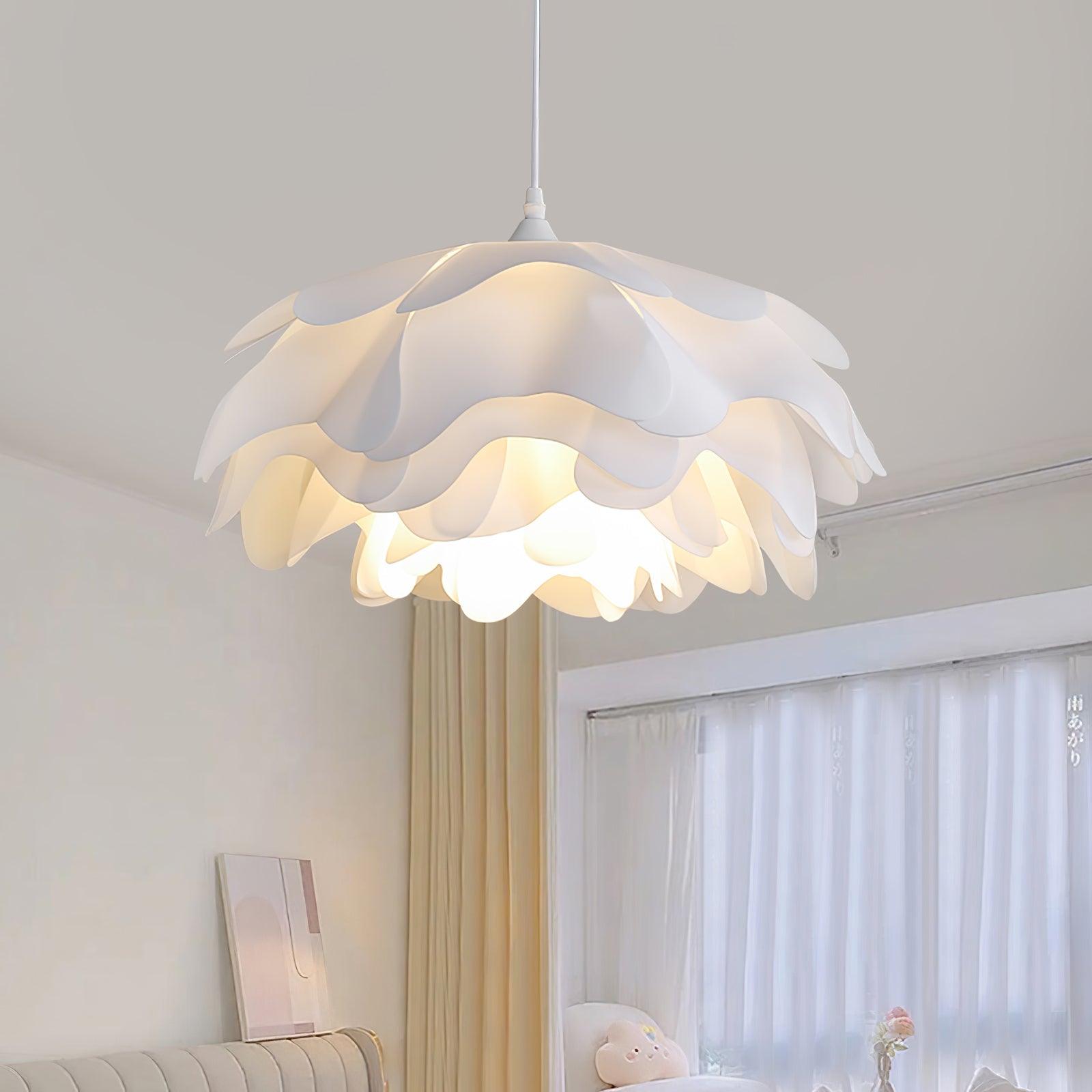 Bella White Flower Shaped Pendant Light - Letslighting