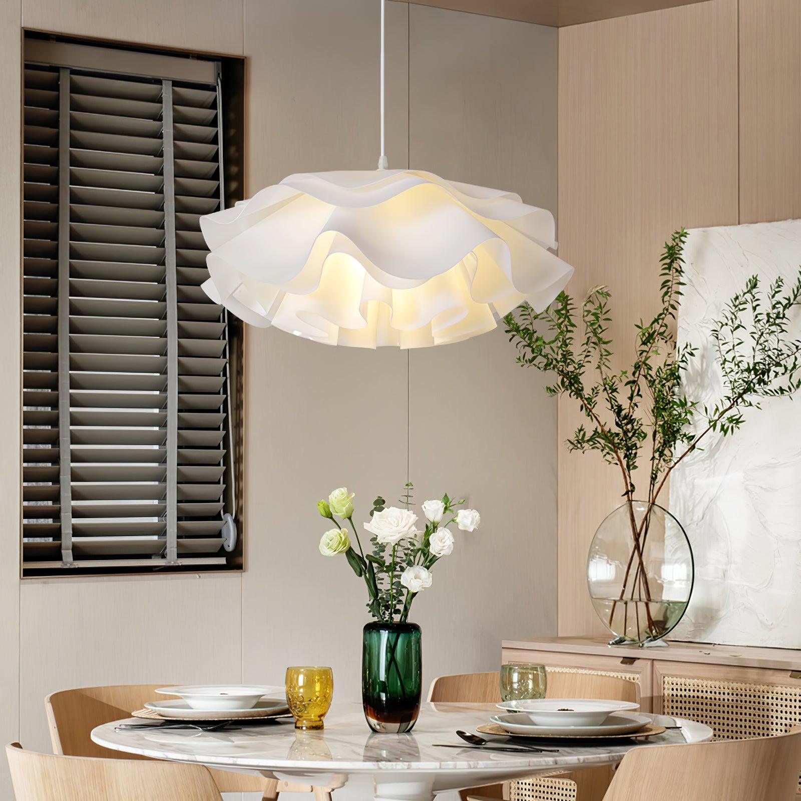 Bella White Flower Shaped Pendant Light - Letslighting