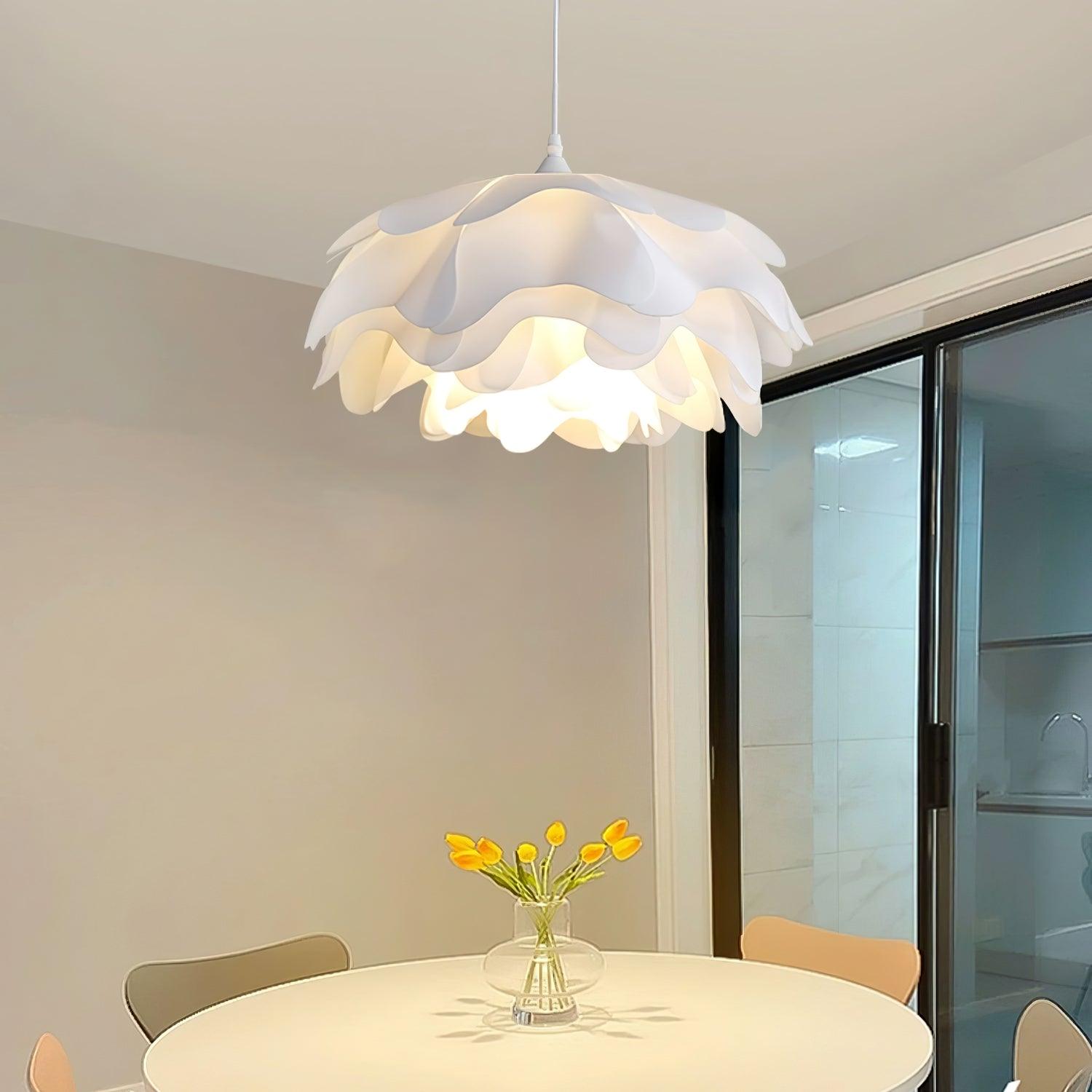 Bella White Flower Shaped Pendant Light - Letslighting