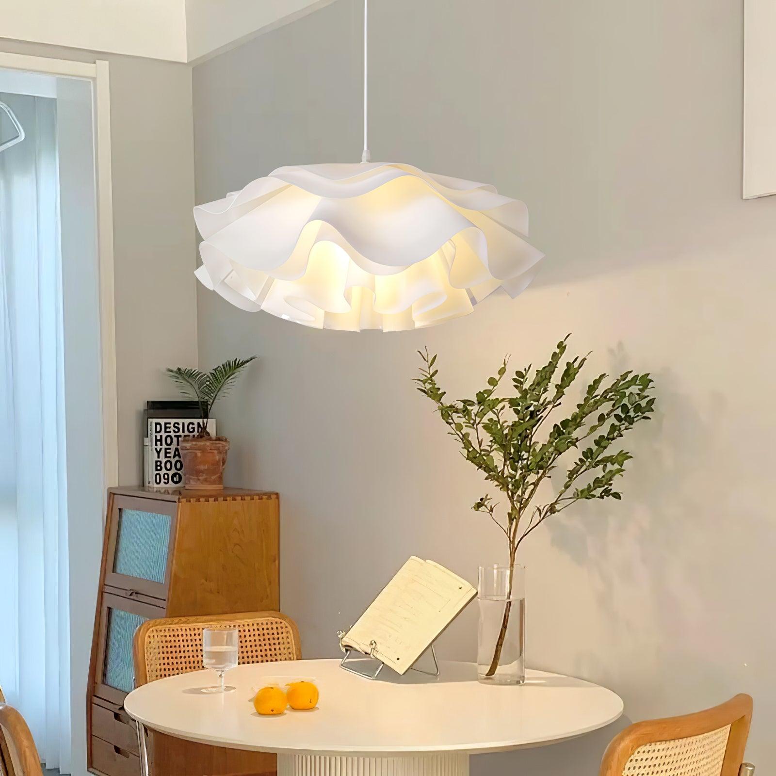Bella White Flower Shaped Pendant Light - Letslighting