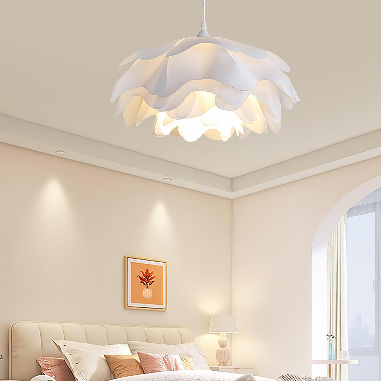 Bella White Flower Shaped Pendant Light - Letslighting