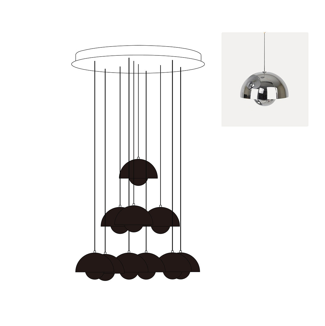 Flowerpot Chandelier - Letslighting