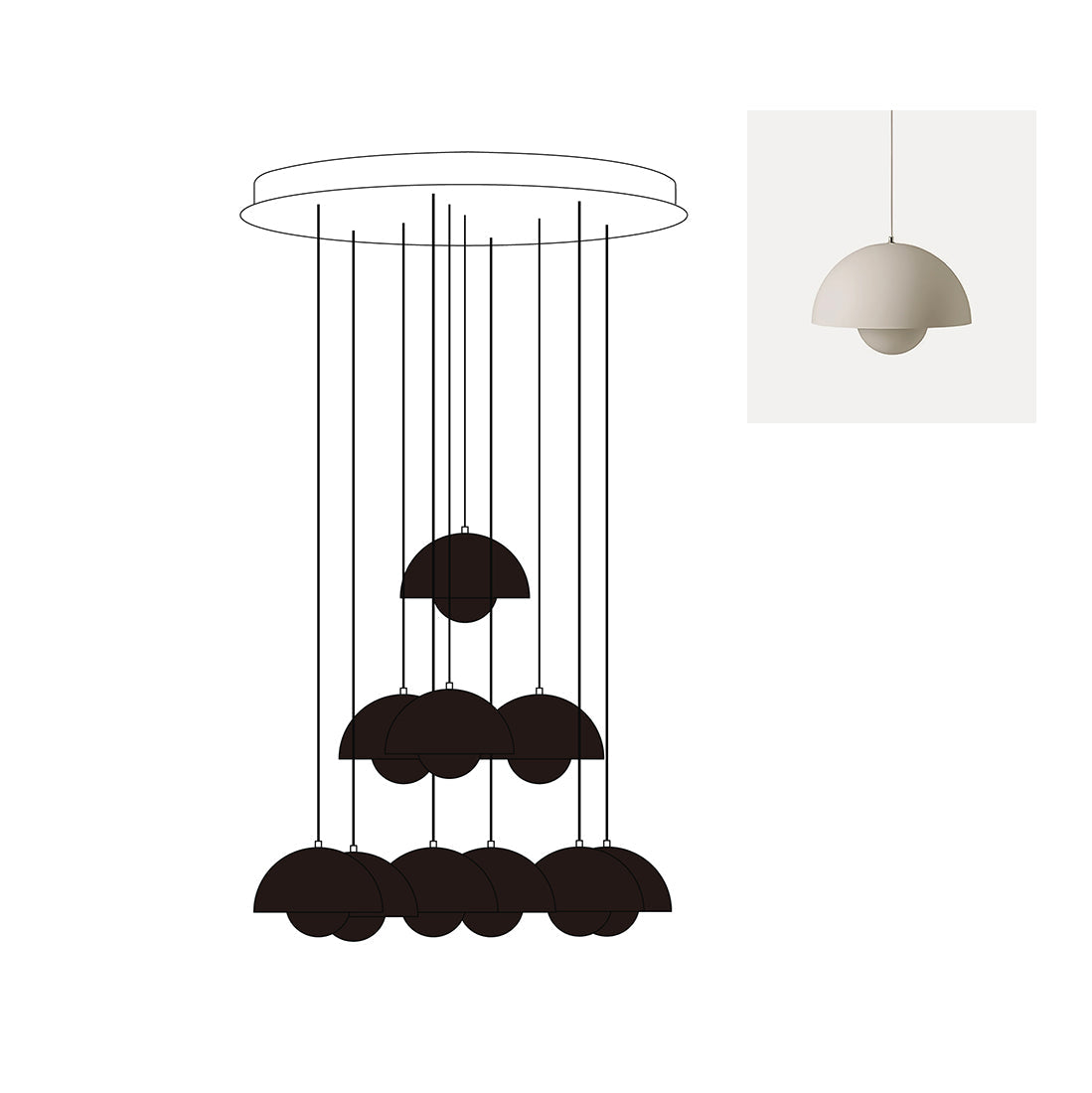 Flowerpot Chandelier - Letslighting