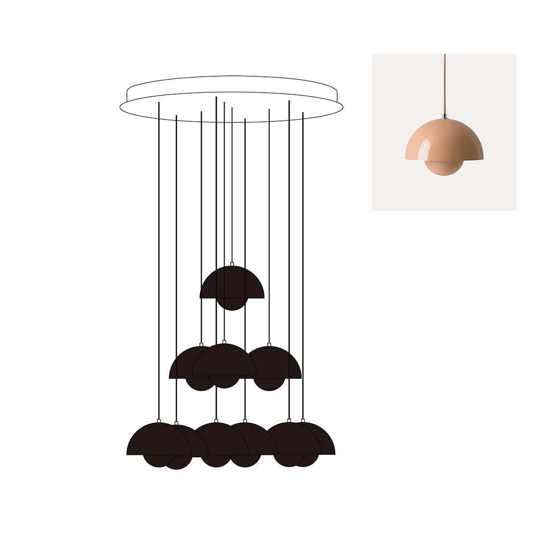 Flowerpot Chandelier - Letslighting