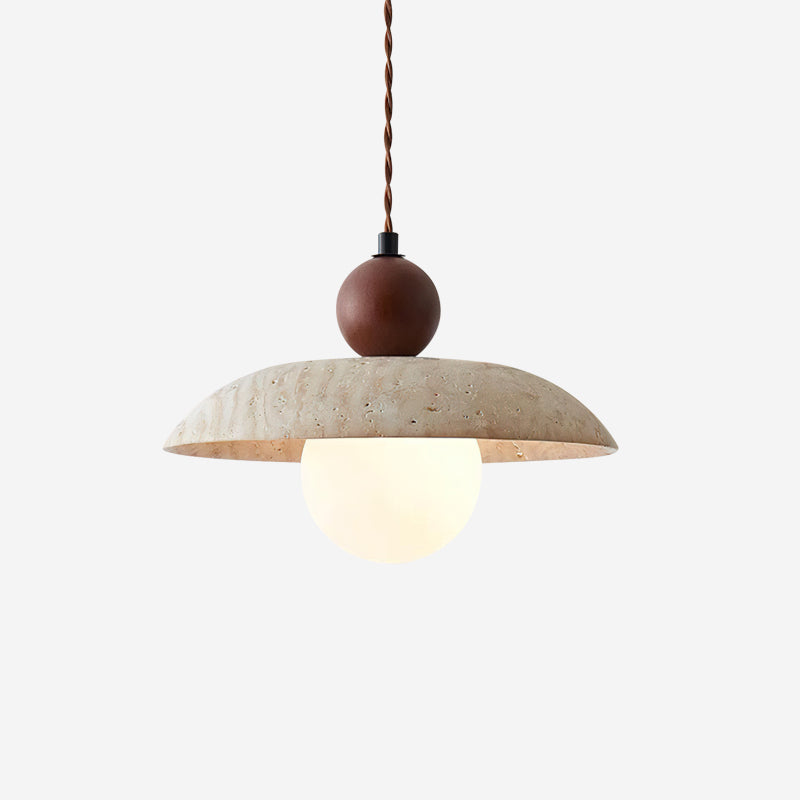 Jojo Pendant Lamp Dome Travertine - Letslighting