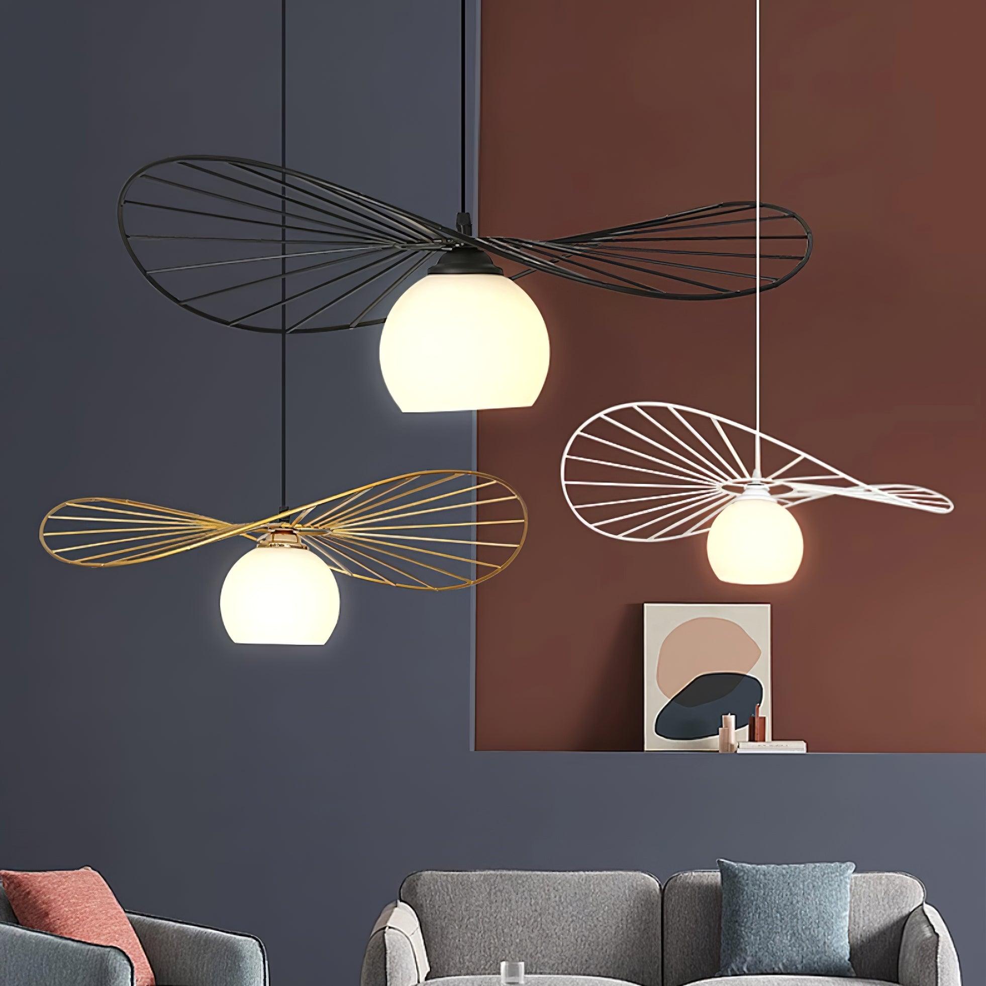 Fluora Hat Pendant Lamp Wire Sculptural - Letslighting