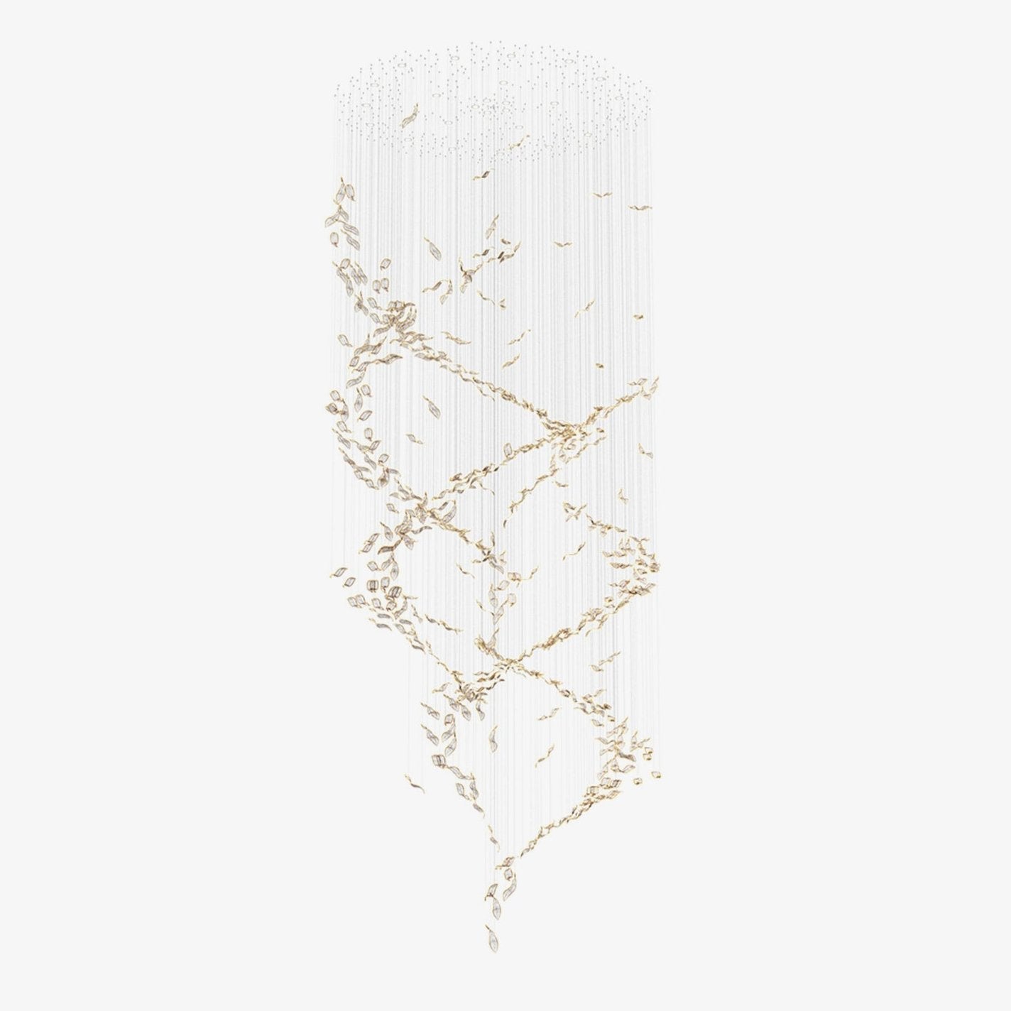 Lustra Chandelier Cascading Leaf Luxe - Letslighting