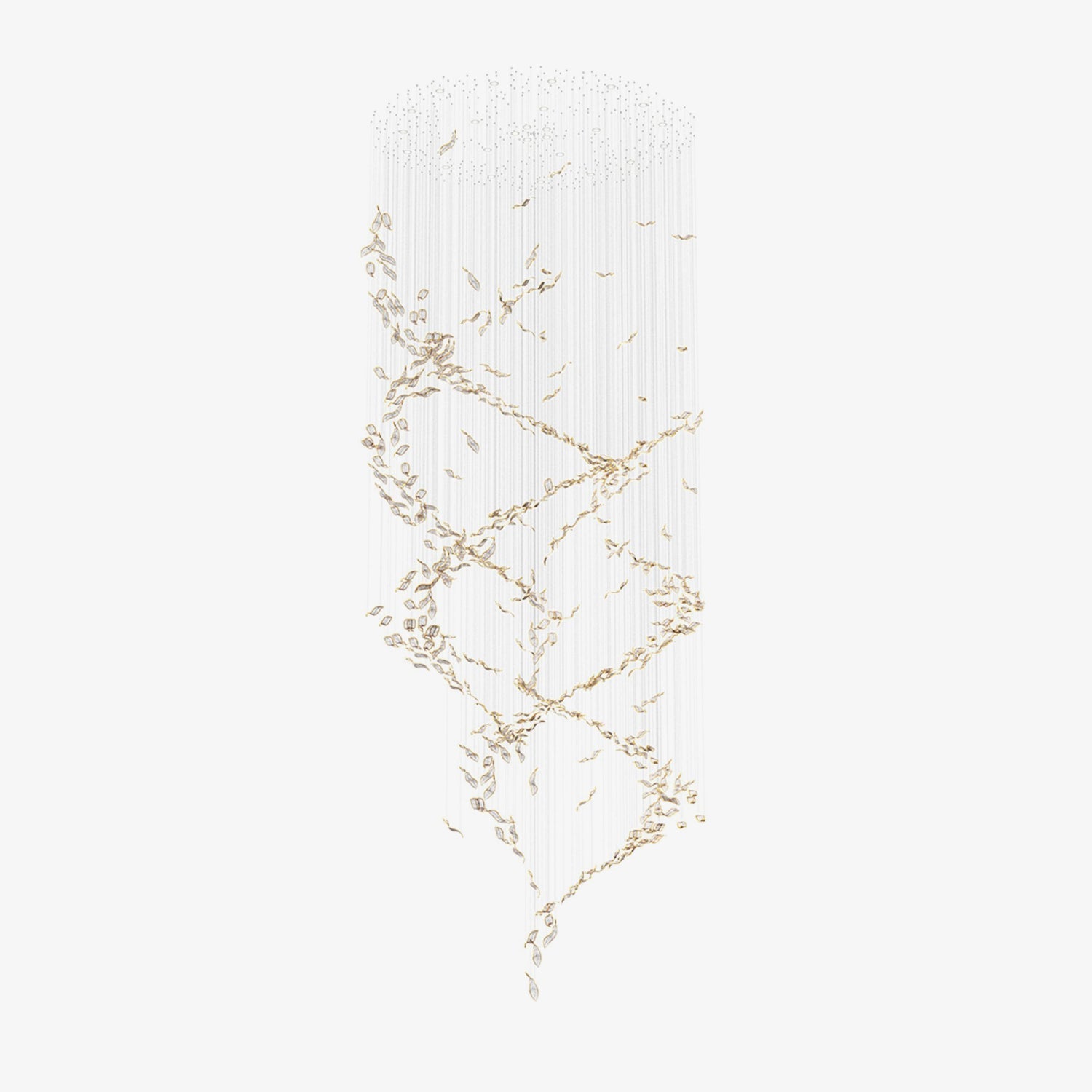 Lustra Chandelier Cascading Leaf Luxe - Letslighting