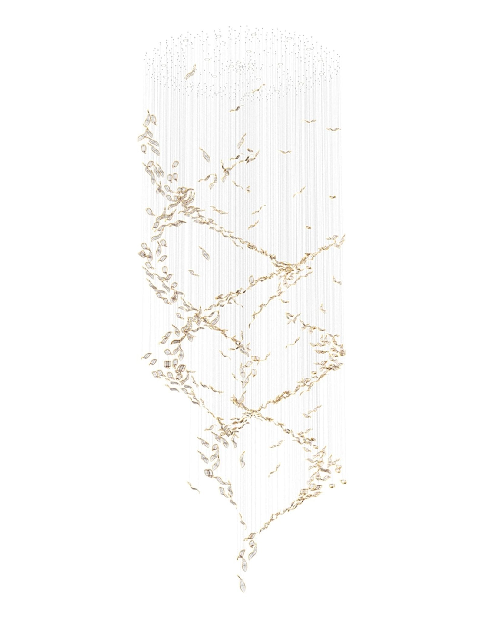 Lustra Chandelier Cascading Leaf Luxe - Letslighting