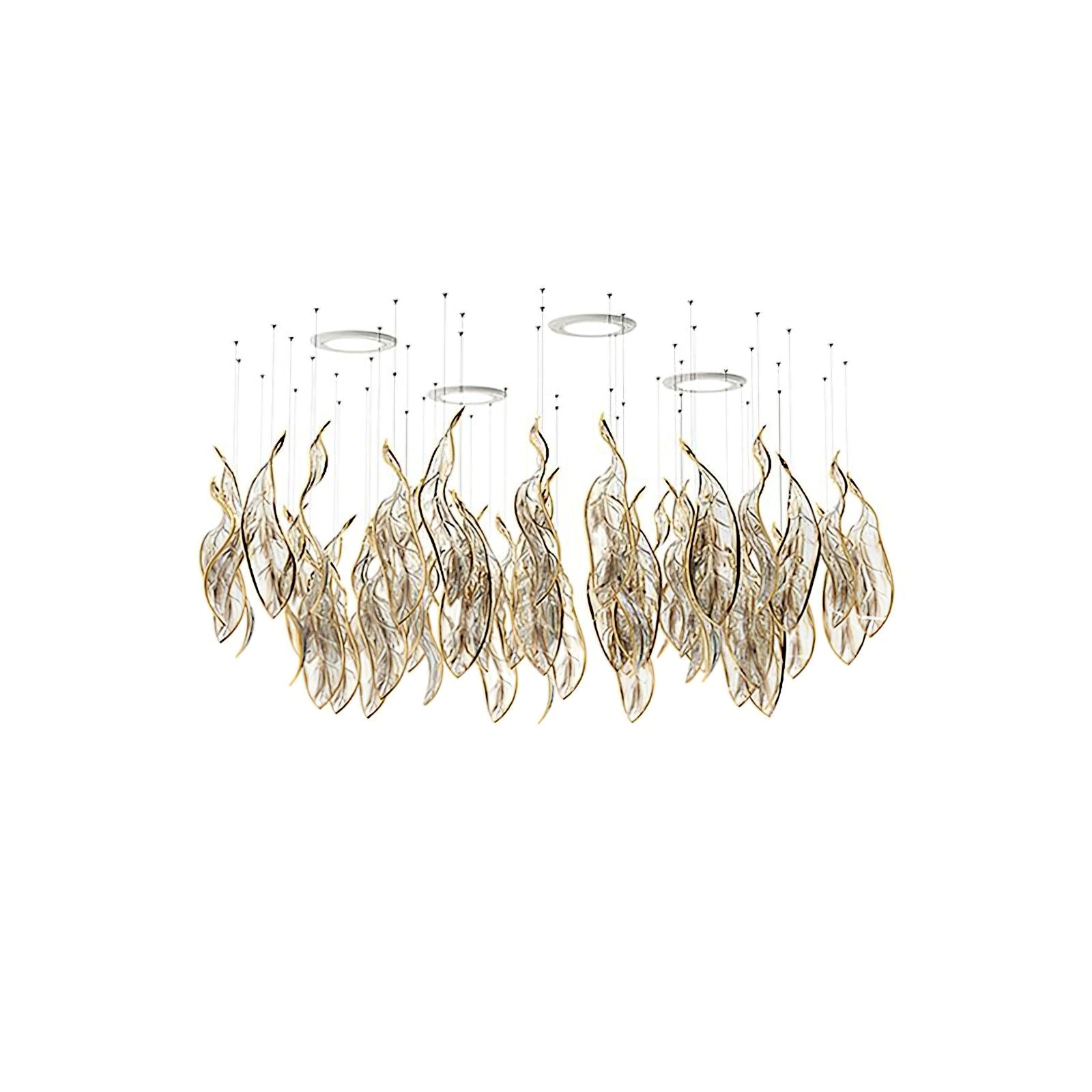 Lustra Chandelier Cascading Leaf Luxe - Letslighting