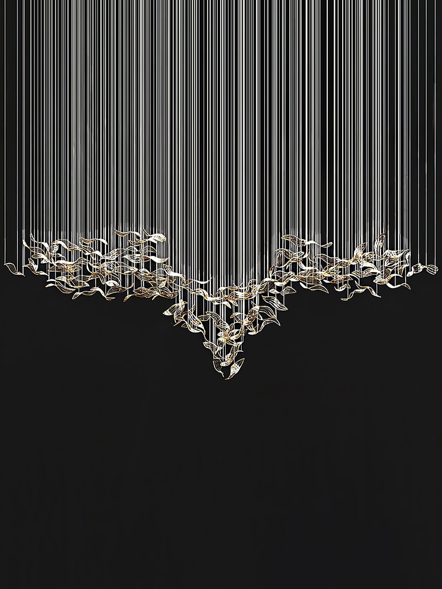 Lustra Chandelier Cascading Leaf Luxe - Letslighting