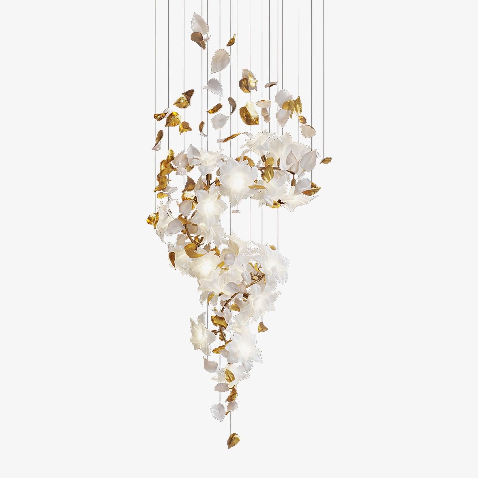 Araeos Flying Flowers Fluttering Brass Chandelier - Letslighting