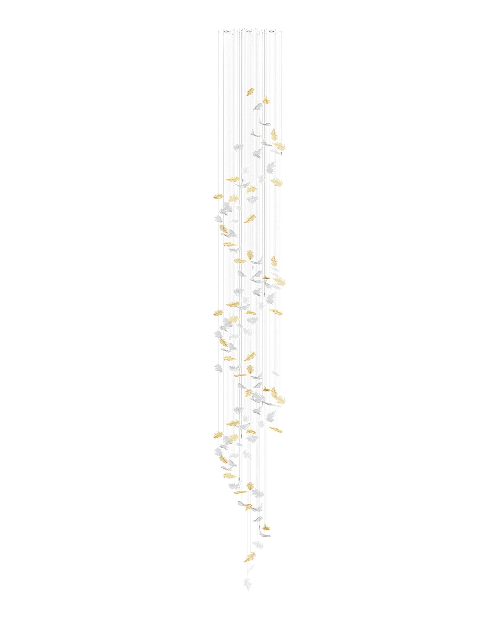 Cosolion Bird Amber Clear Glass Chandelier - Letslighting