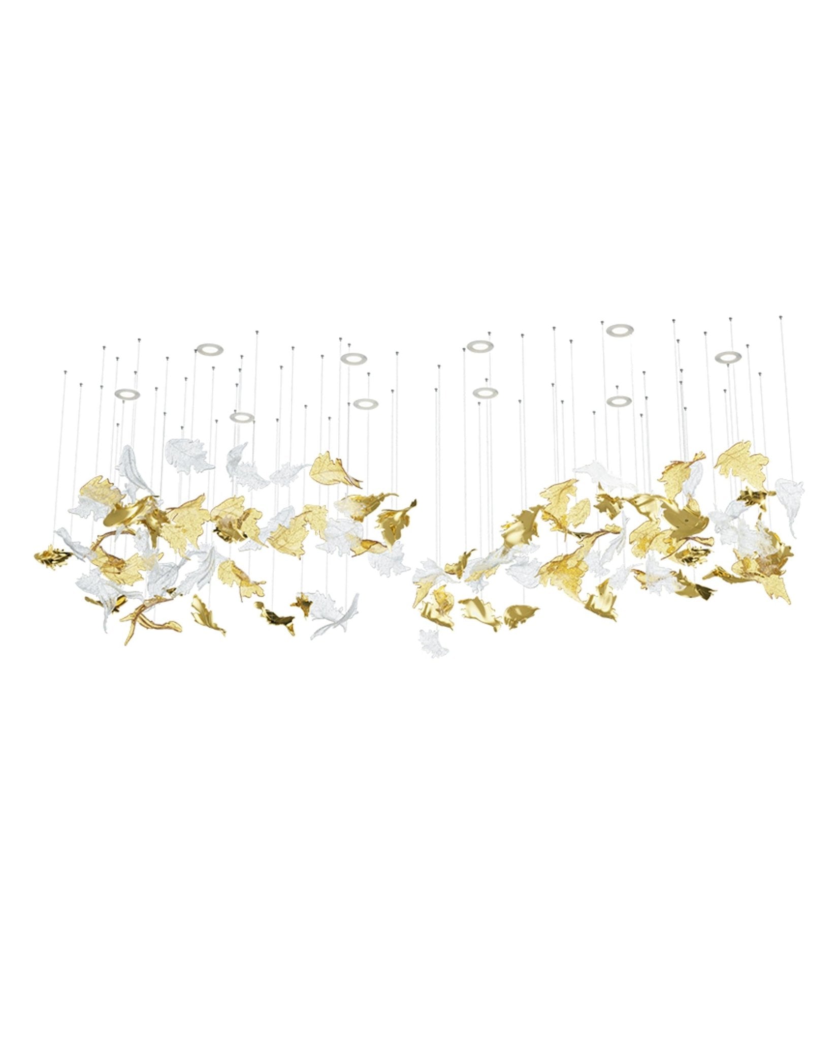 Cosolion Bird Amber Clear Glass Chandelier - Letslighting