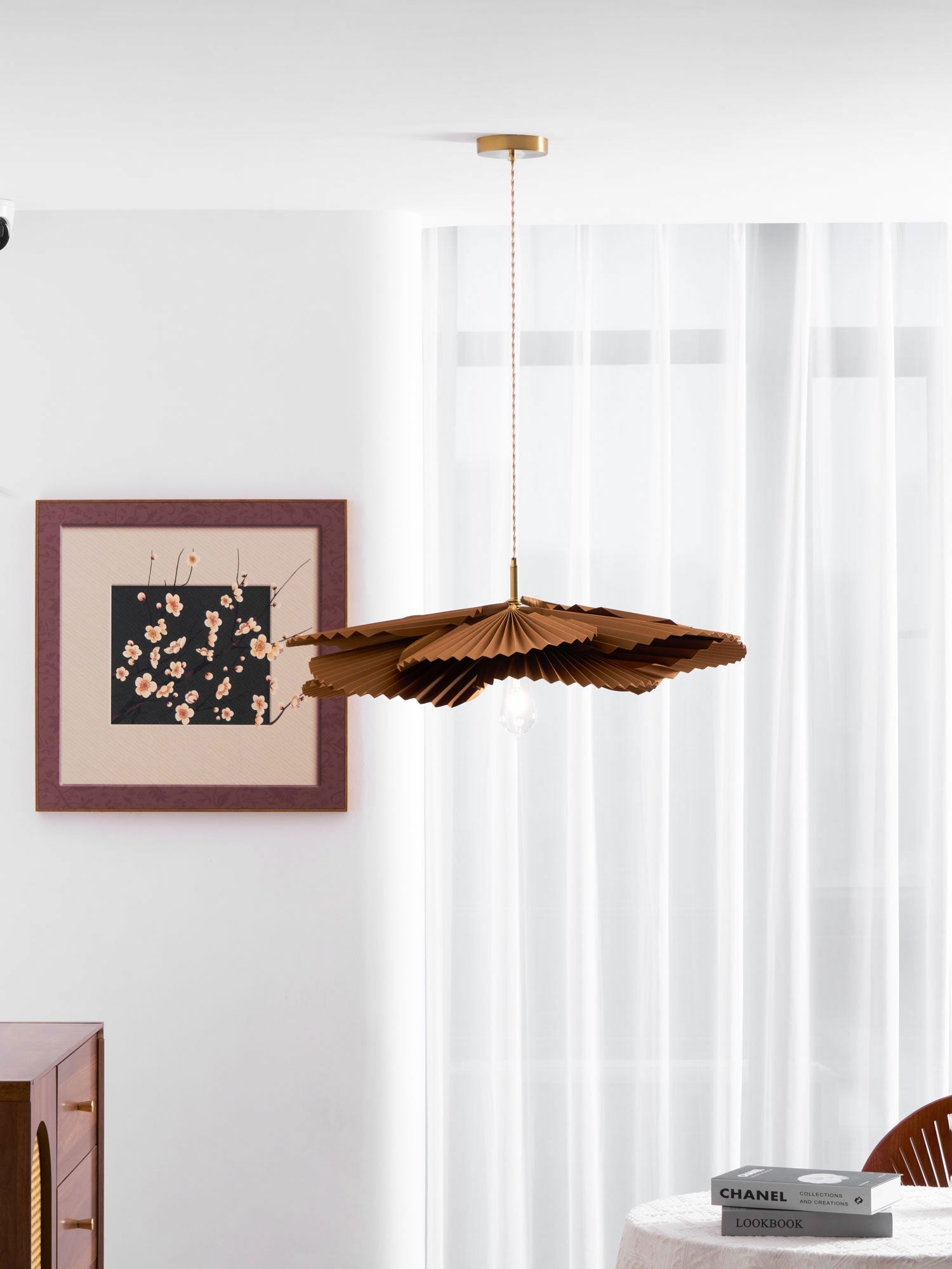 Lustra Pendant Lamp Lotus Leaf Folded Paper Floral - Letslighting