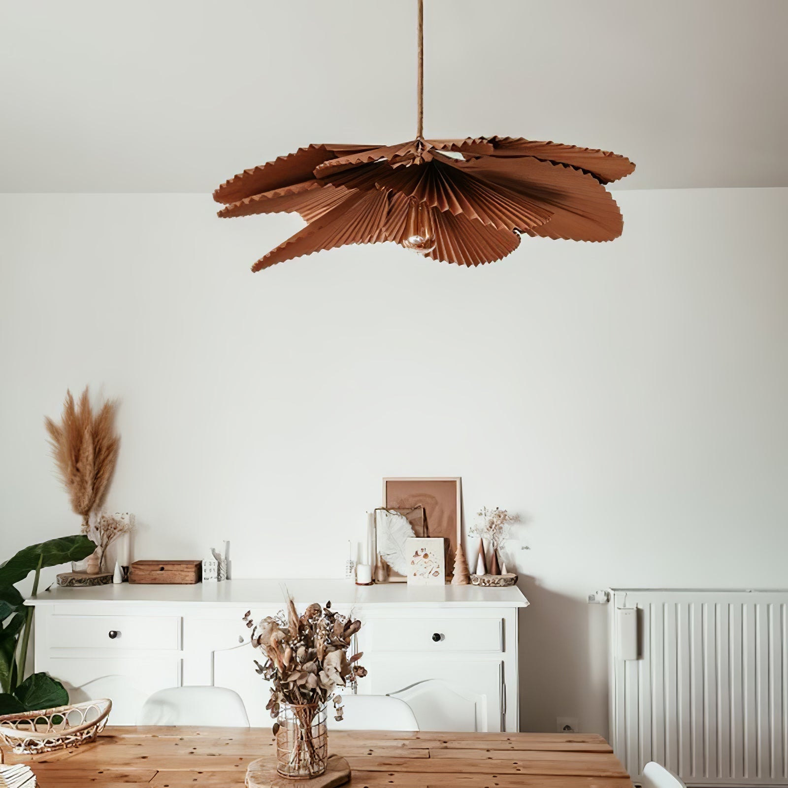 Ritta  Folded Leaf Lotus Livingroom Pendant Lamp Paper