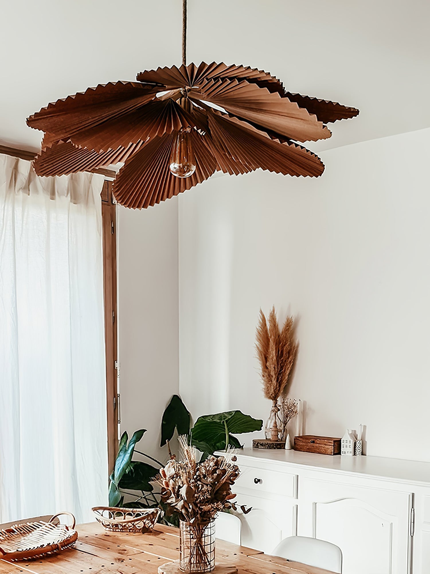 Lustra Pendant Lamp Lotus Leaf Folded Paper Floral - Letslighting