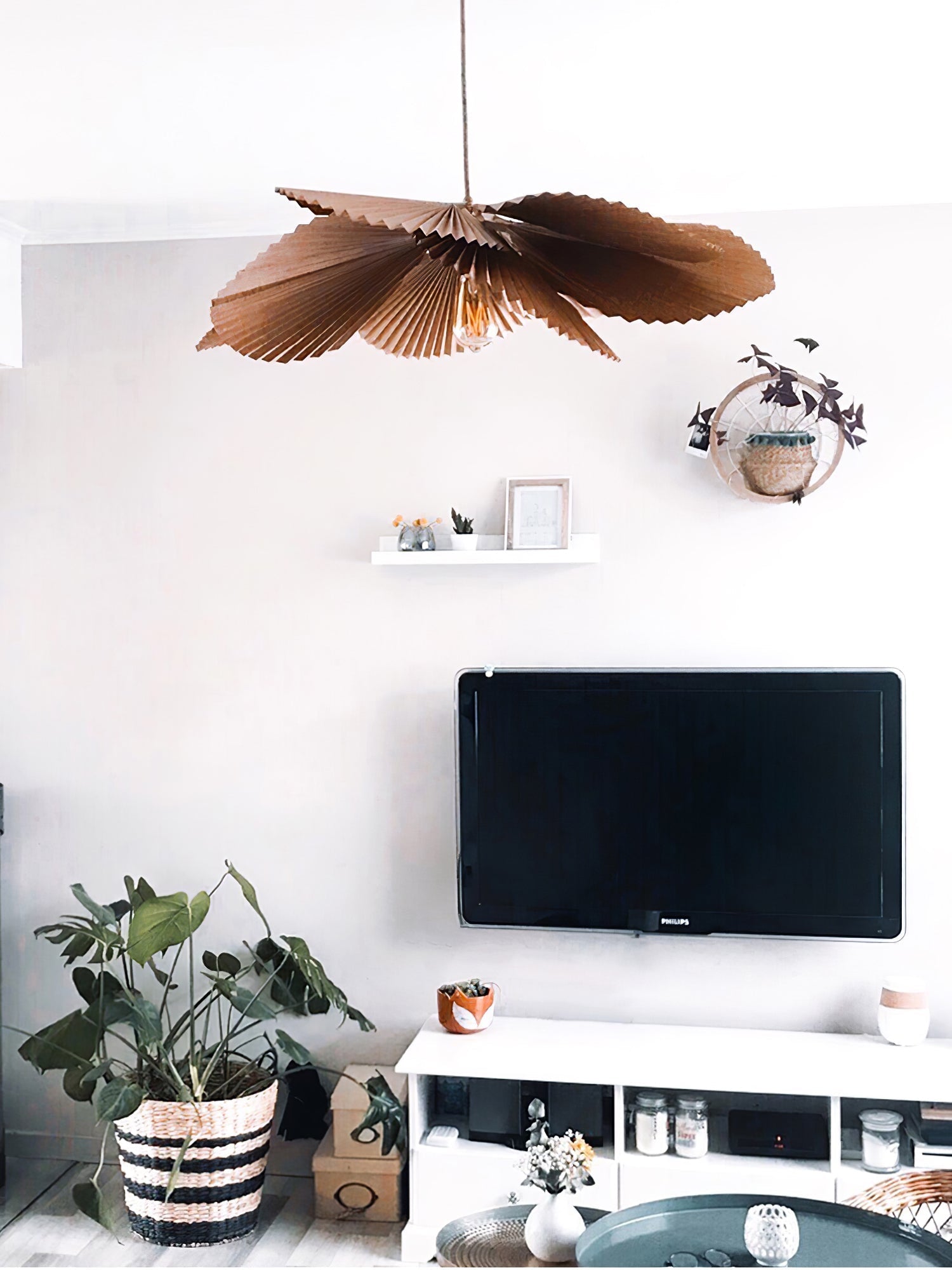 Lustra Pendant Lamp Lotus Leaf Folded Paper Floral - Letslighting