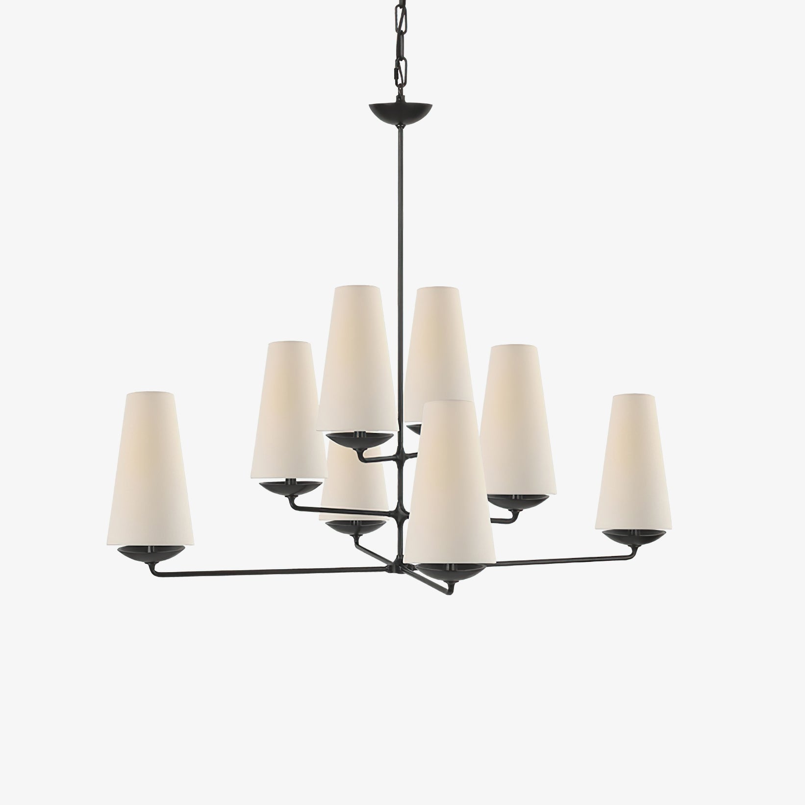 Lustra Chandelier Vertical Copper Linen - Letslighting