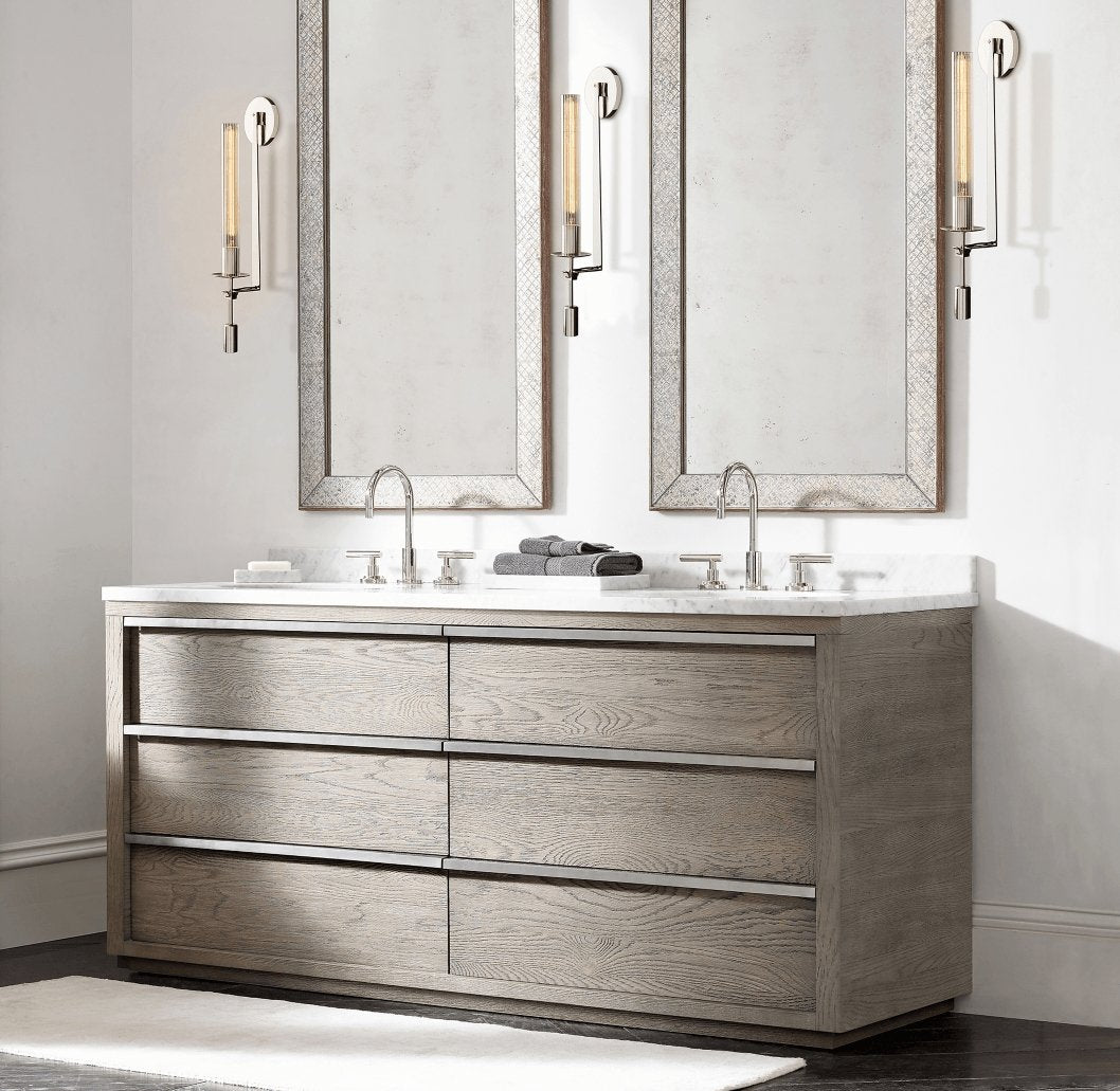 Lustra Wall Lamp Brass Minimalist Ribbed Glass - Letslighting