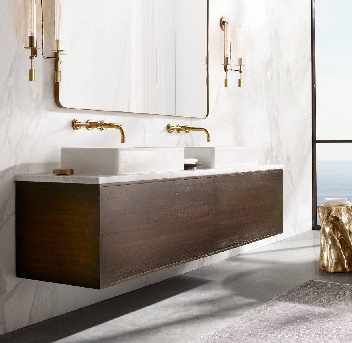 Lustra Wall Lamp Brass Minimalist Ribbed Glass - Letslighting