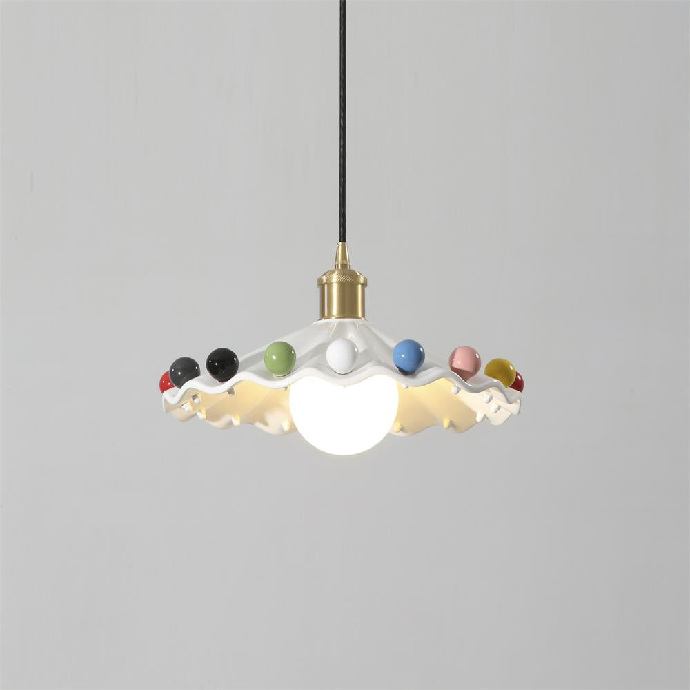 Pixen Wavy Ceramic Shade Pendant Lamp - Letslighting