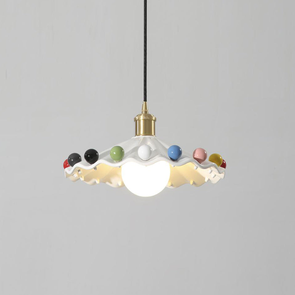 Pixen Wavy Ceramic Shade Pendant Lamp - Letslighting
