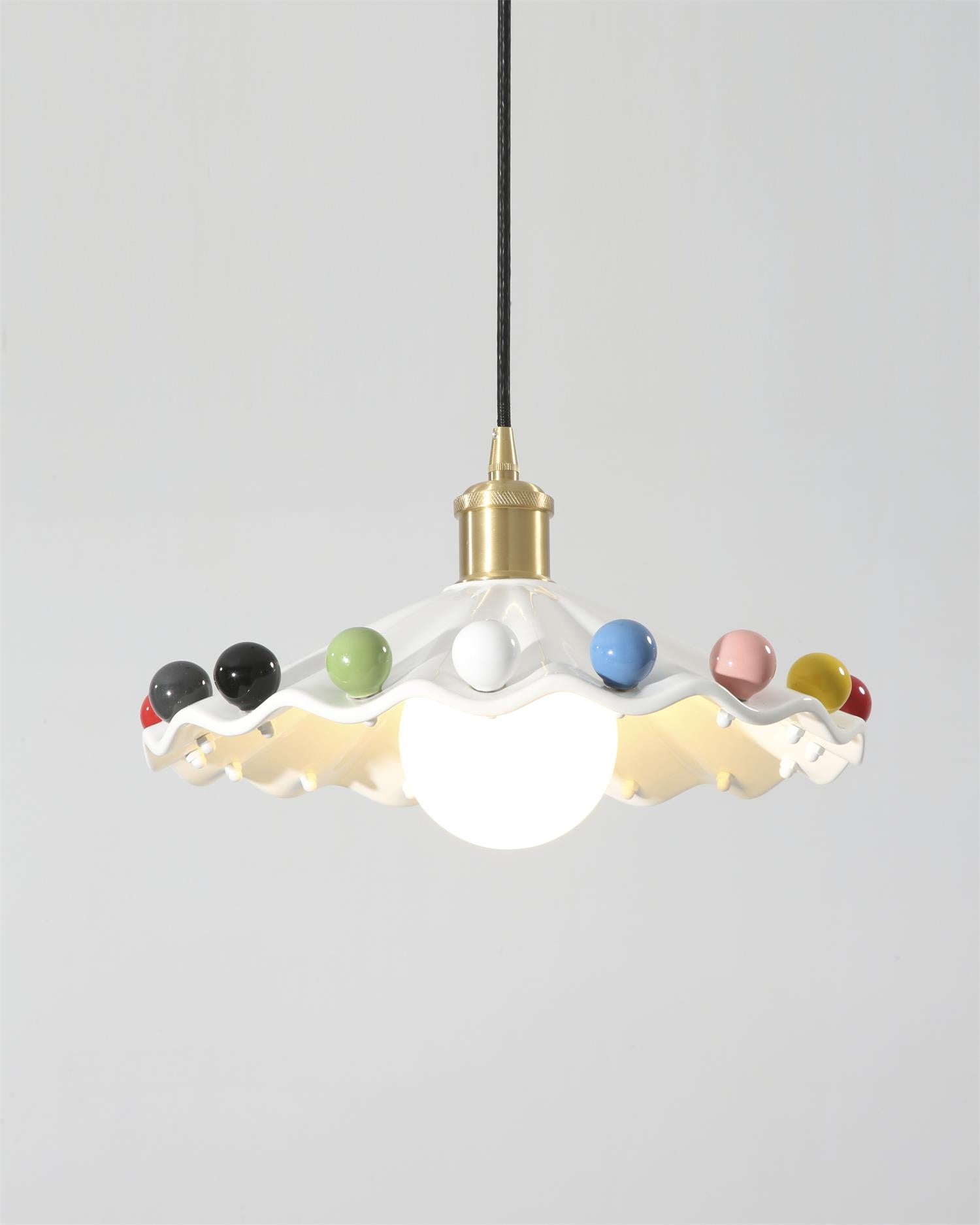 Pixen Wavy Ceramic Shade Pendant Lamp - Letslighting