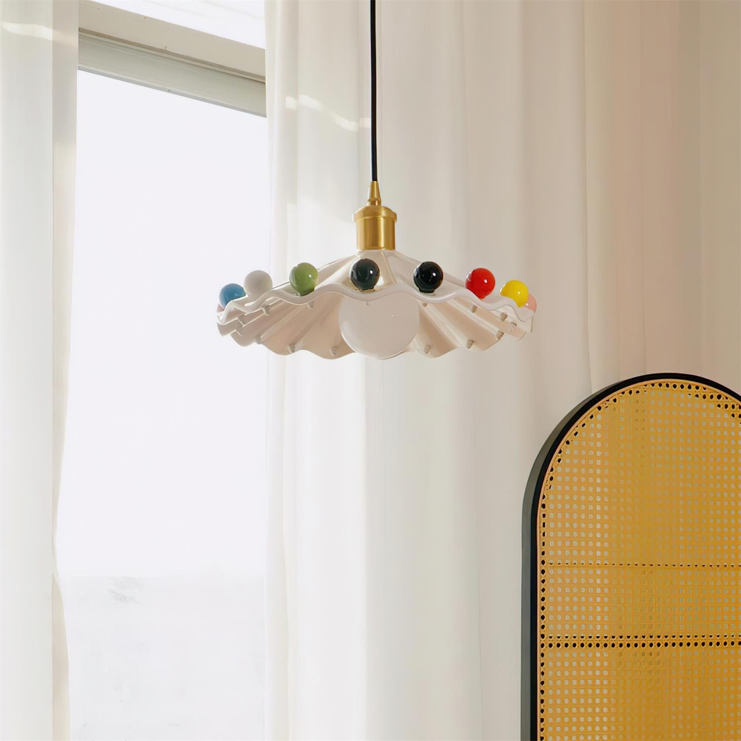 Pixen Wavy Ceramic Shade Pendant Lamp - Letslighting