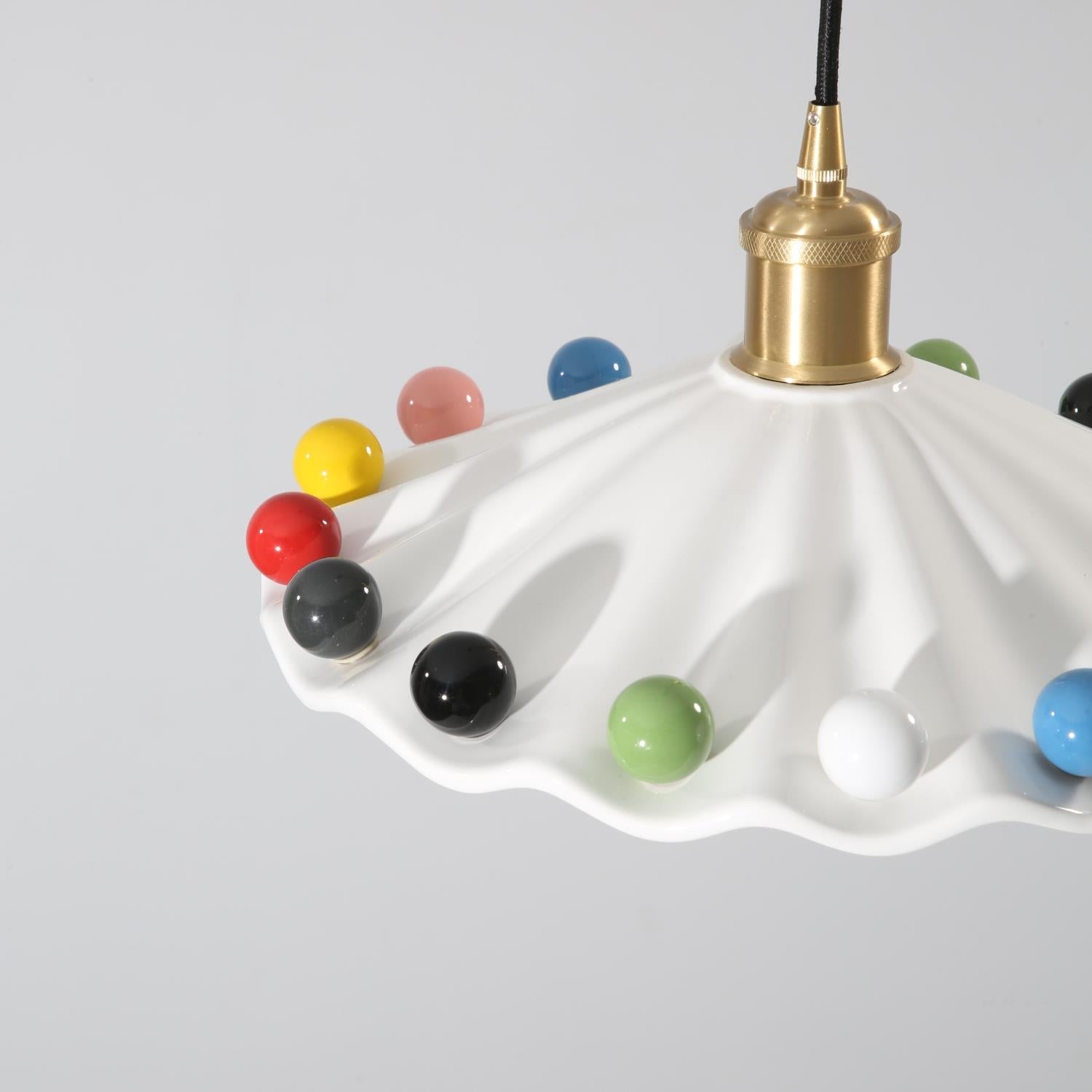 Pixen Wavy Ceramic Shade Pendant Lamp - Letslighting