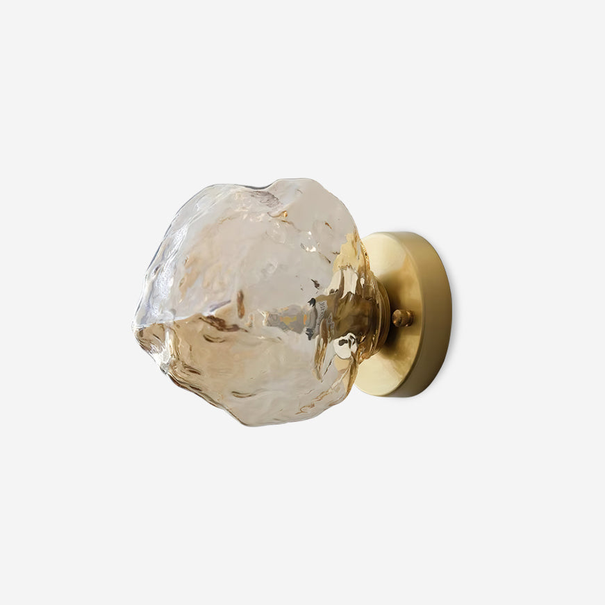 Gavli Textured Amber Glass Wall Lamp - Letslighting