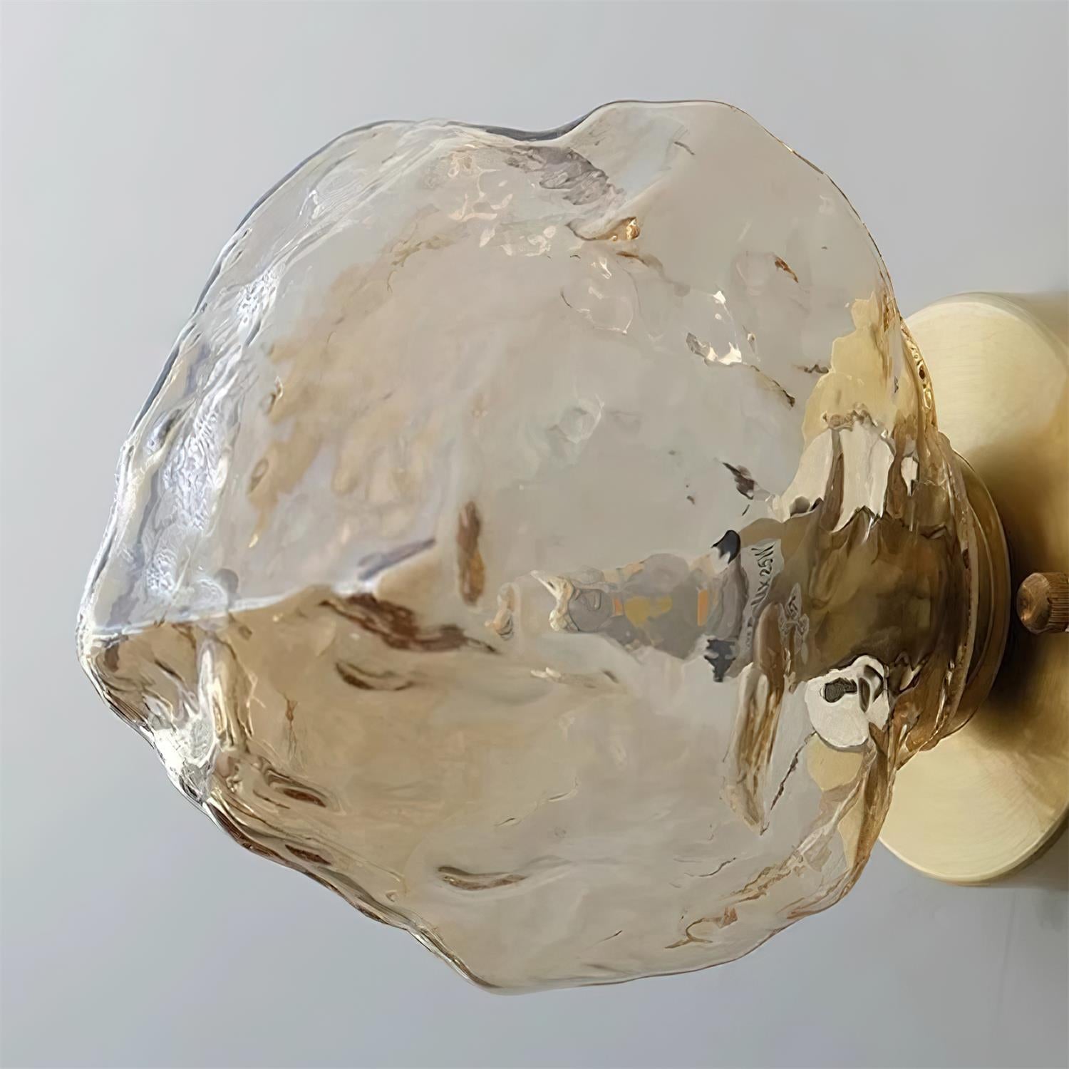 Gavli Textured Amber Glass Wall Lamp - Letslighting