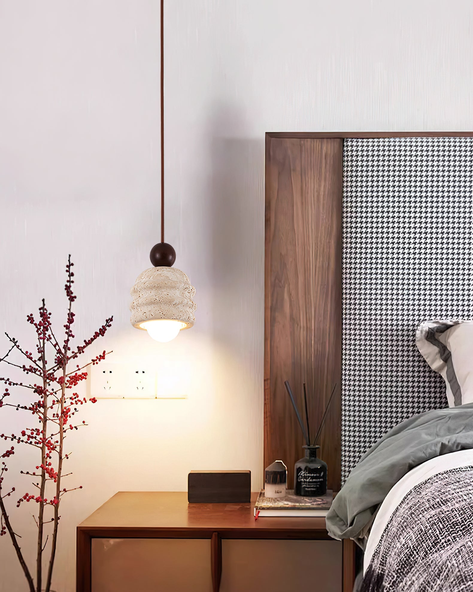 Ritta Travertine Ripple Pendant Light - Letslighting