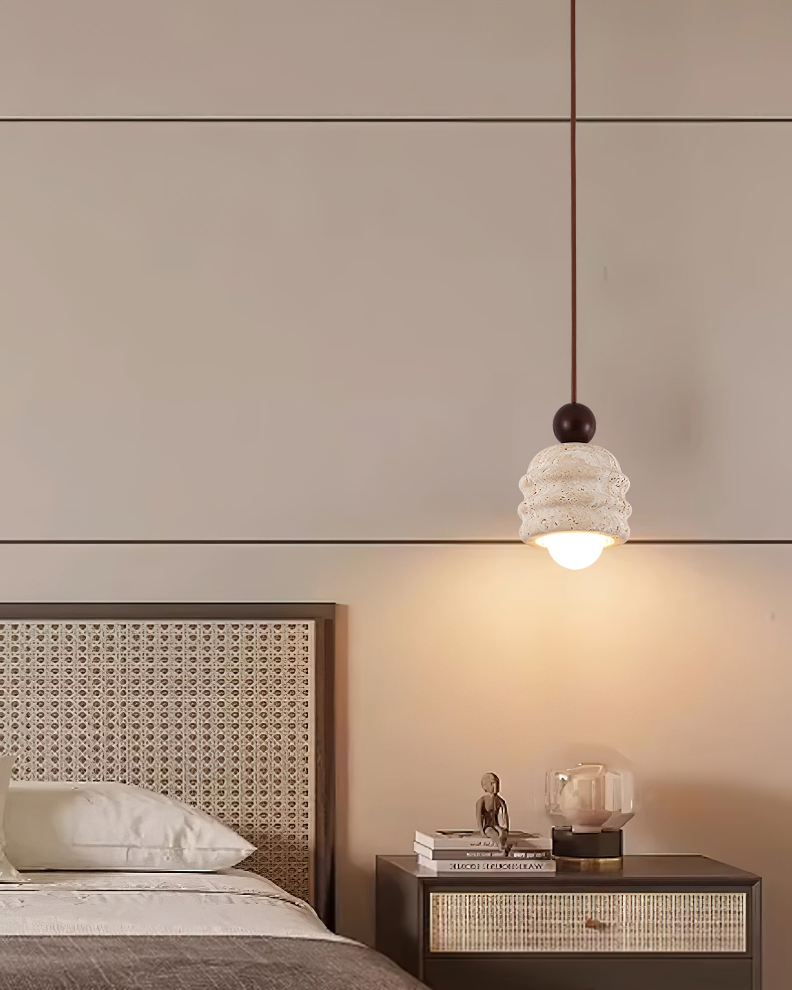 Ritta Travertine Ripple Pendant Light - Letslighting