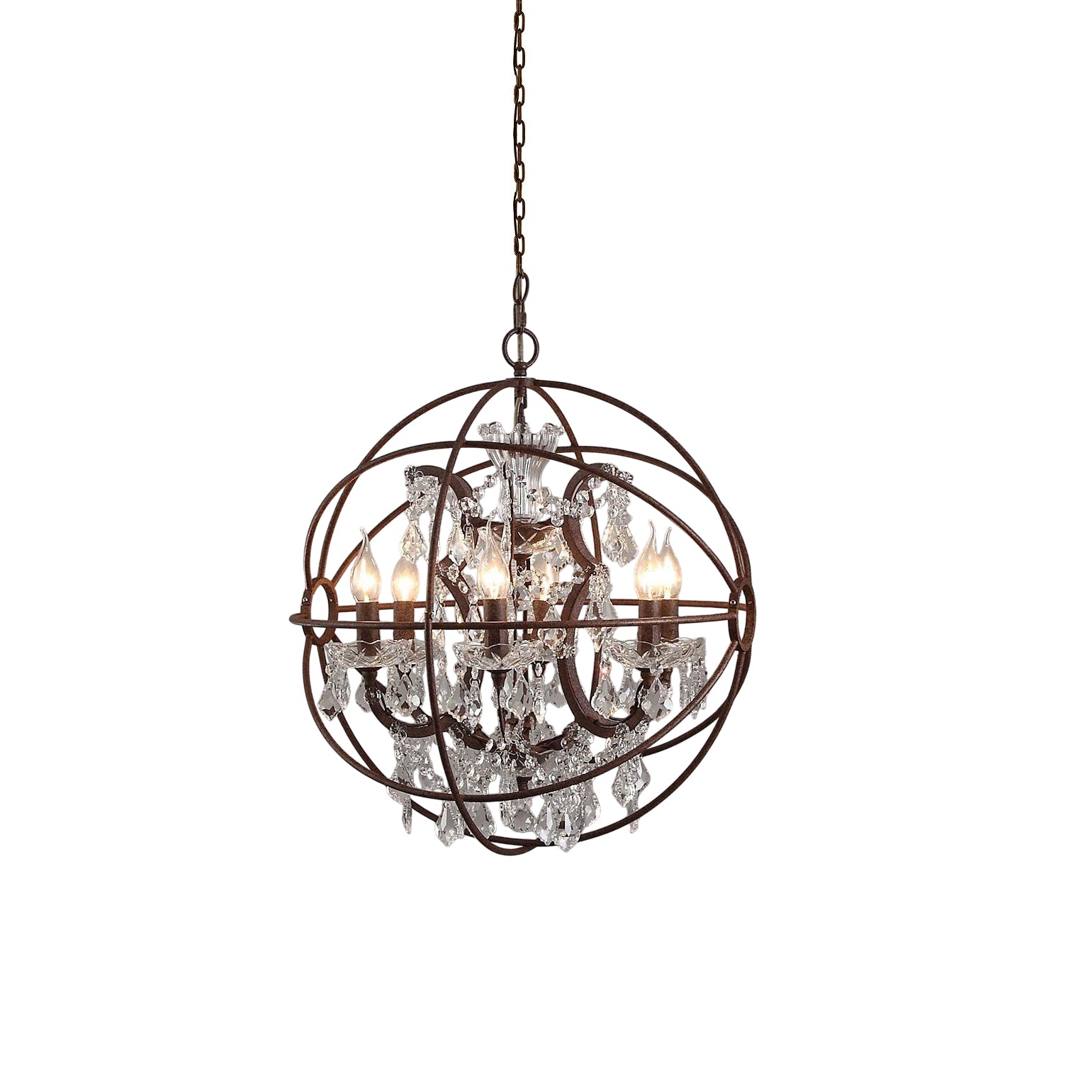 Sylirara Traditional Single Orb Crystal Pendant Lamp - Letslighting