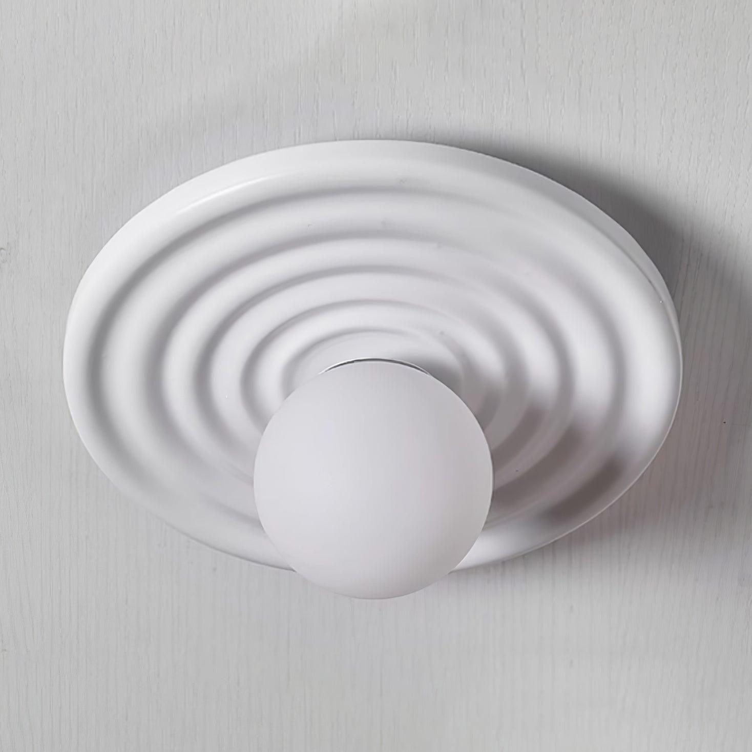 Ceiling Light Body Resin Rippled Canopy Organic Minimalist - Letslighting