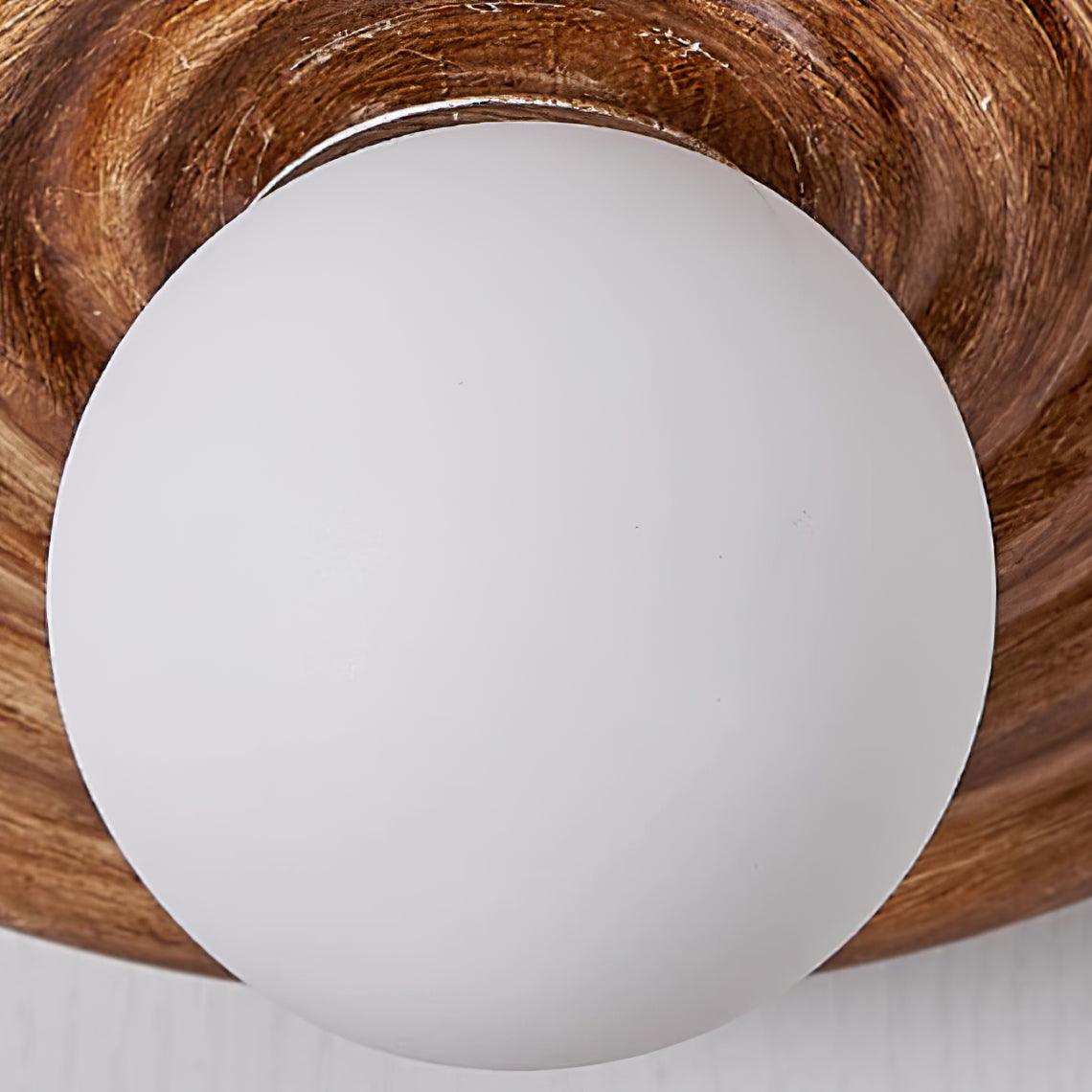 Ceiling Light Body Resin Rippled Canopy Organic Minimalist - Letslighting