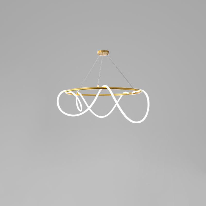 Lustra Chandelier Flexible Silicone Curve Modern Elegant - Letslighting