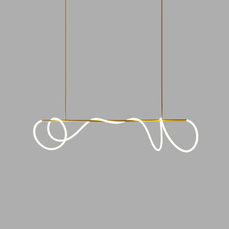 Lustra Chandelier Flexible Silicone Curve Modern Elegant - Letslighting