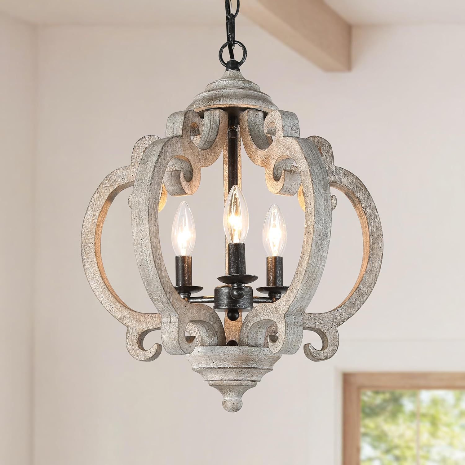 Myviniel Vintage Industrial Wooden Pendant Lamp - Letslighting