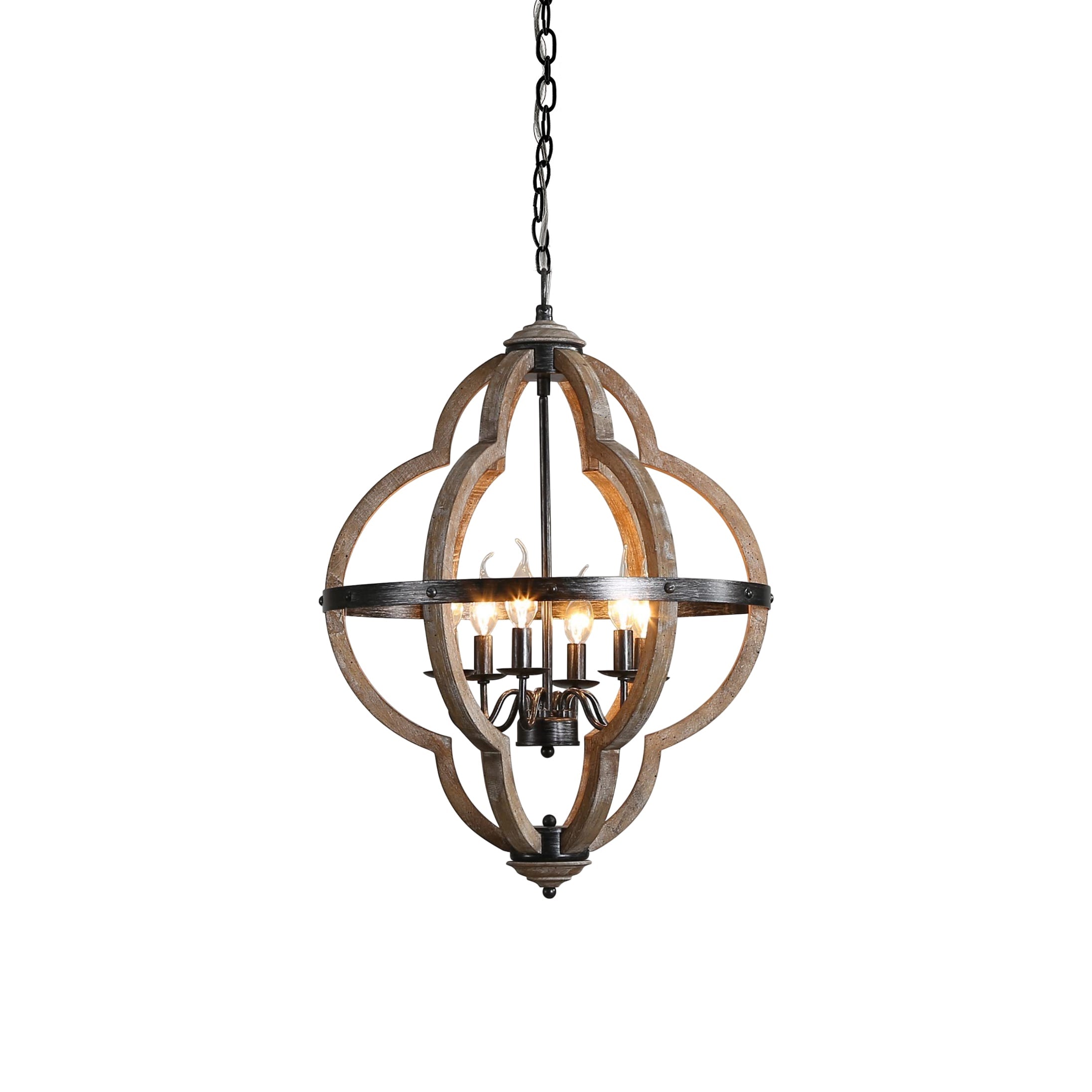 Cilorora Vintage Industrial Wood Pendant Lamp - Letslighting