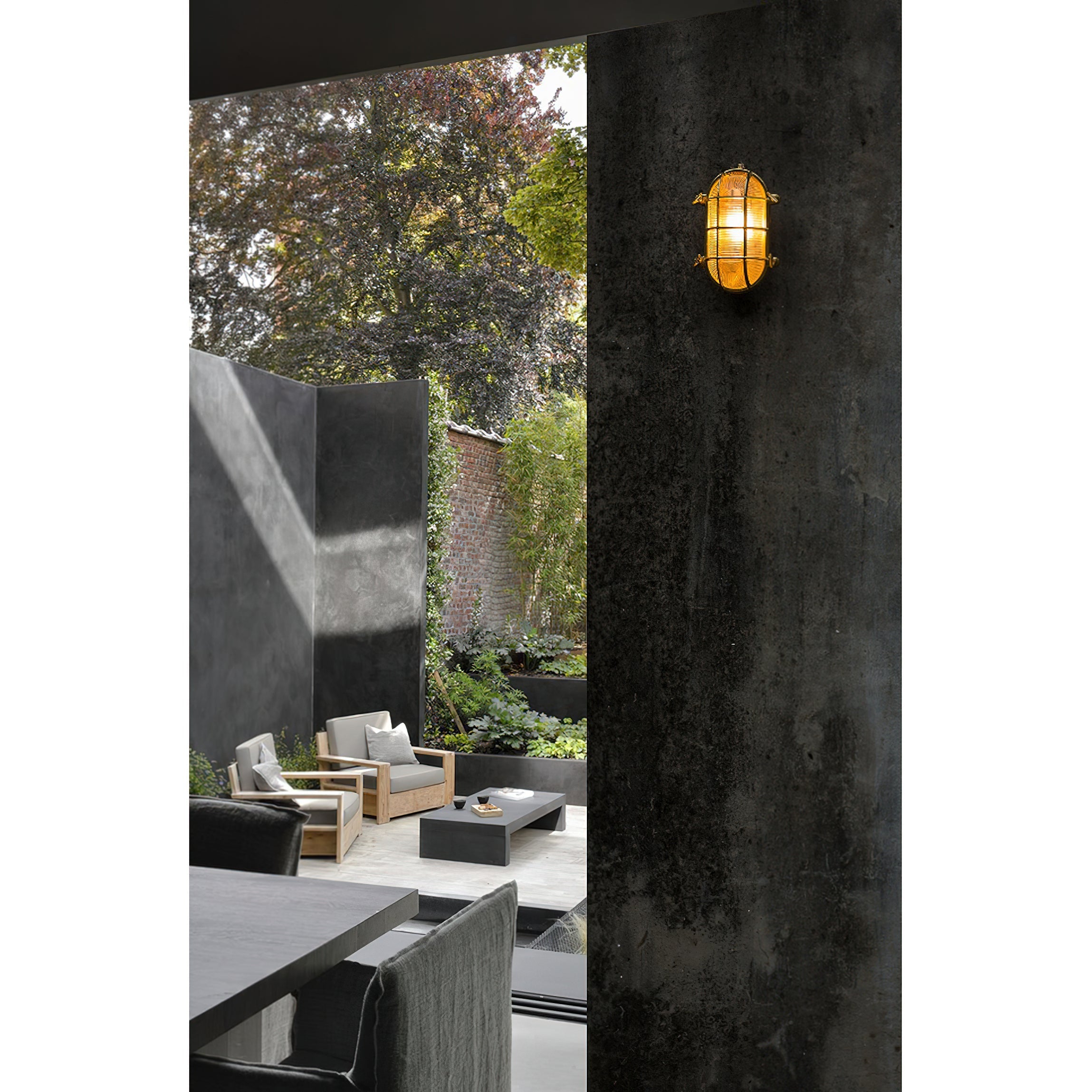 Erthearis Vintage Brass Bunker Sconce Wall Lamp - Letslighting