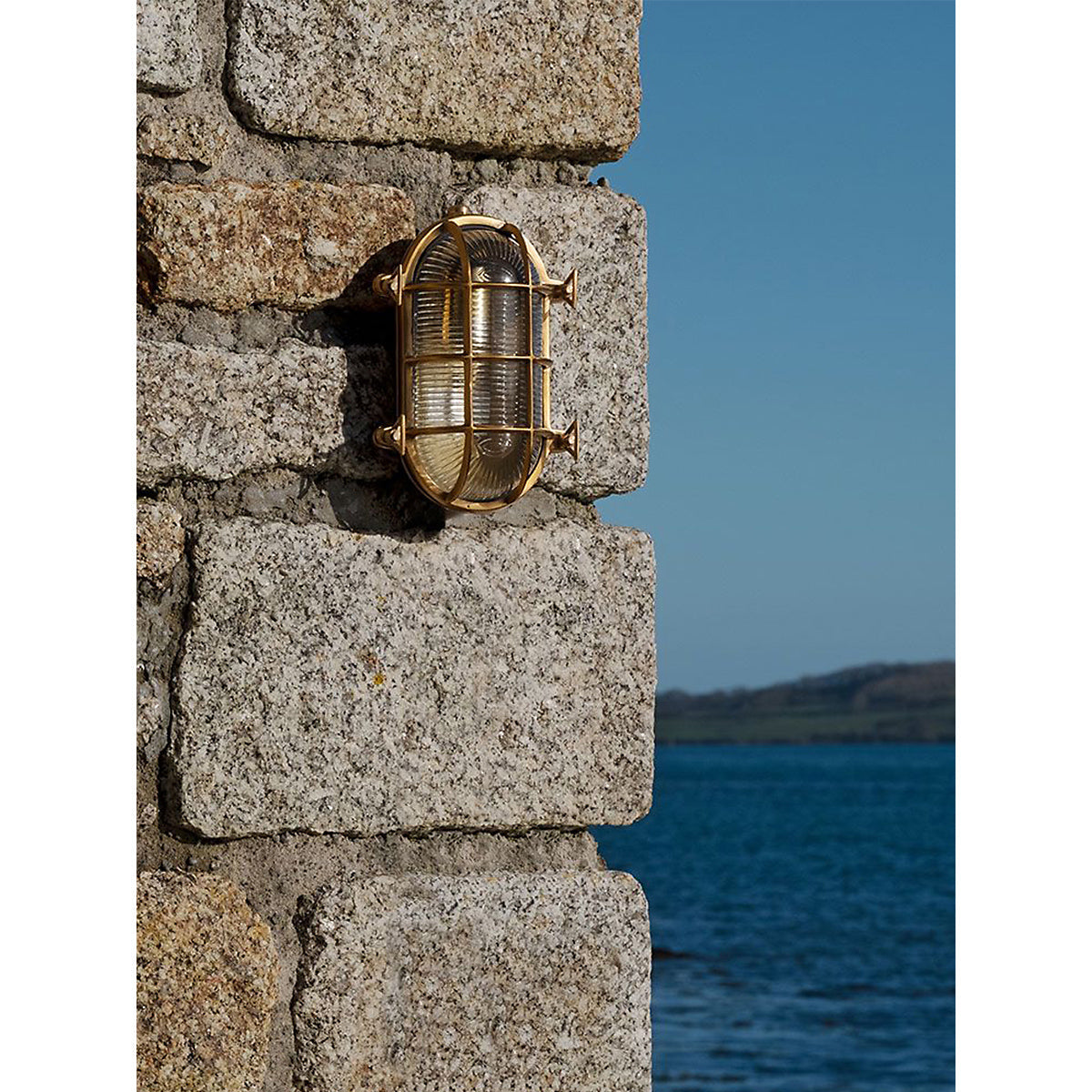 Erthearis Vintage Brass Bunker Sconce Wall Lamp - Letslighting